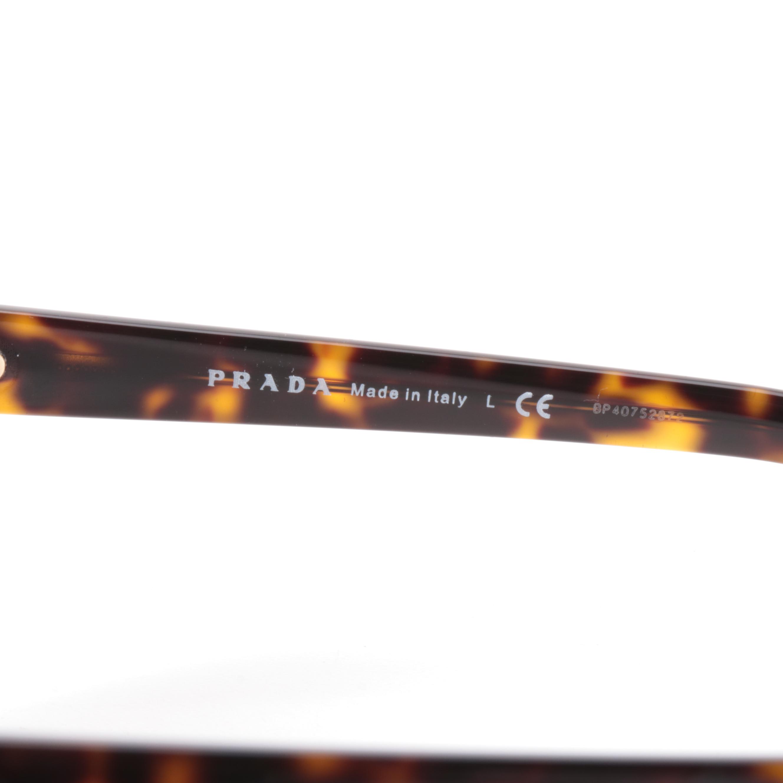 Prada Avant Garde Cat Eye Sunglasses in Tortoise with Case and Box