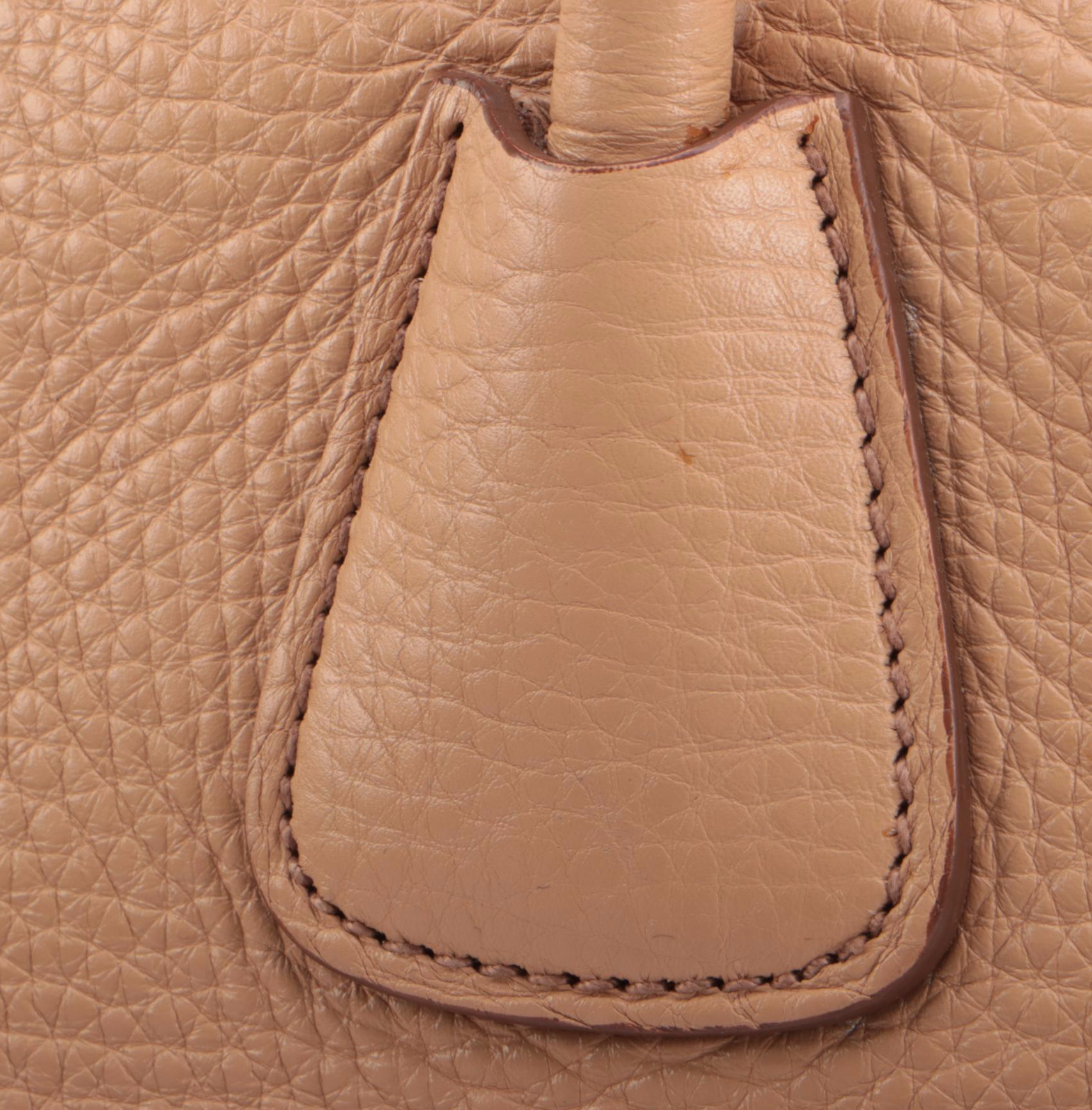 Prada Two-Way Tote in Nude Vitello Daino Leather