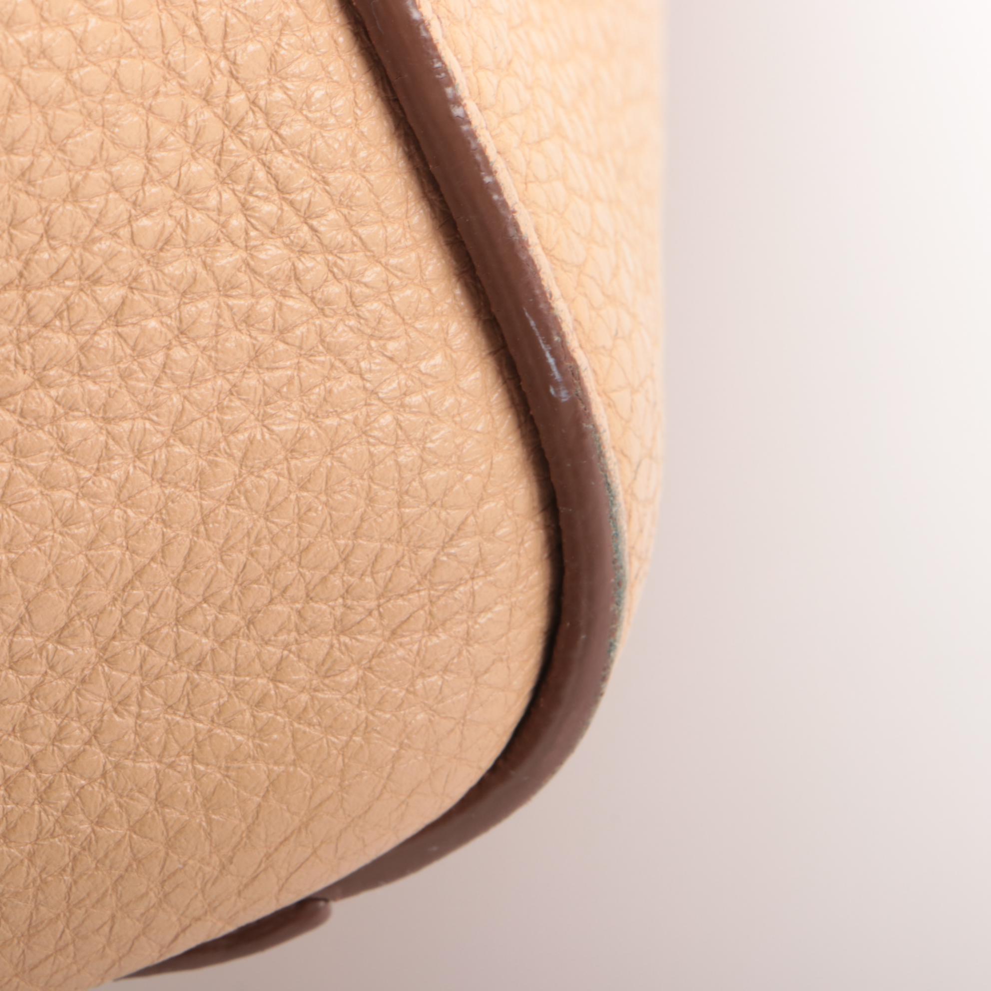 Prada Two-Way Tote in Nude Vitello Daino Leather