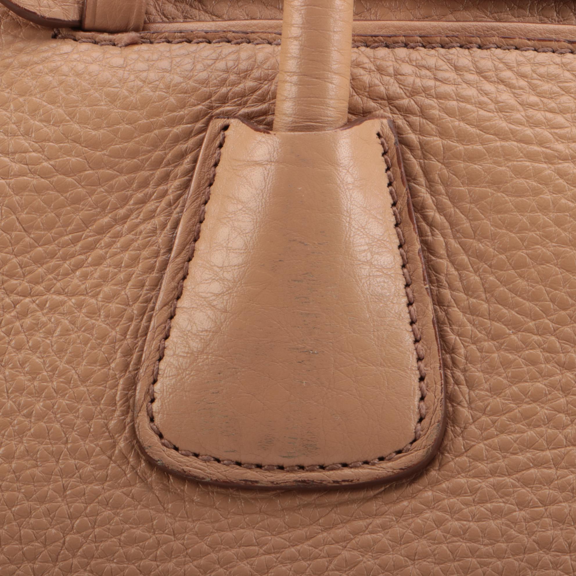 Prada Two-Way Tote in Nude Vitello Daino Leather