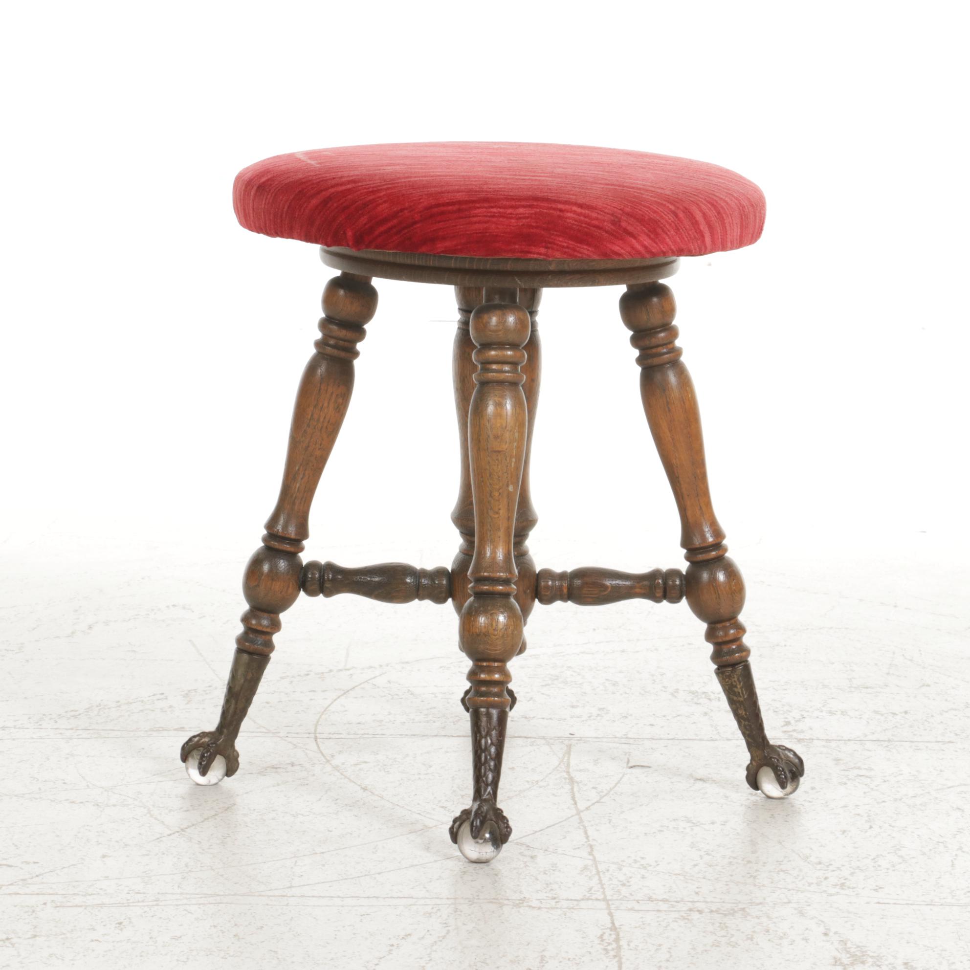 Art Deco Vanity Table with Mirror and Stool, Early to Mid 20th Century