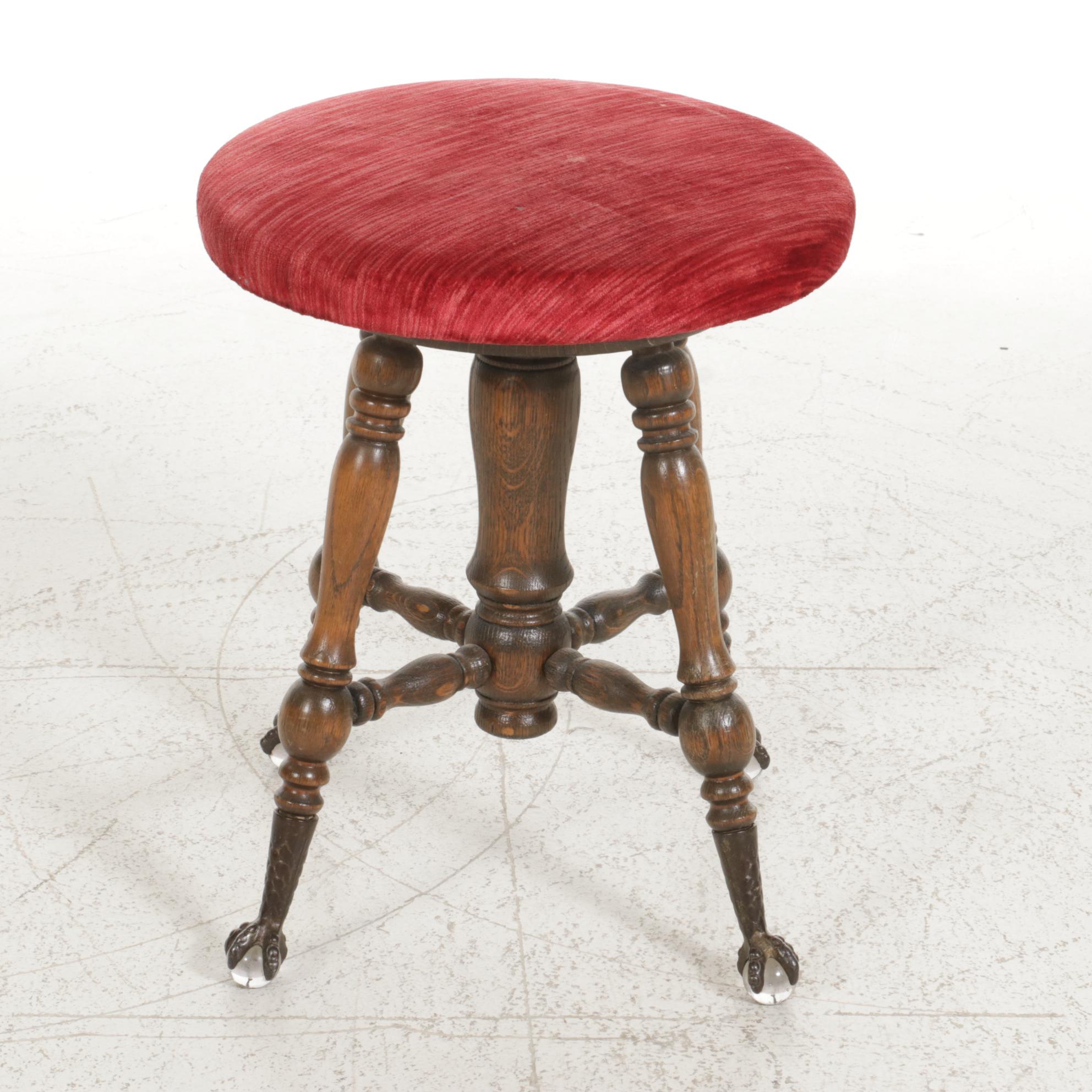 Art Deco Vanity Table with Mirror and Stool, Early to Mid 20th Century