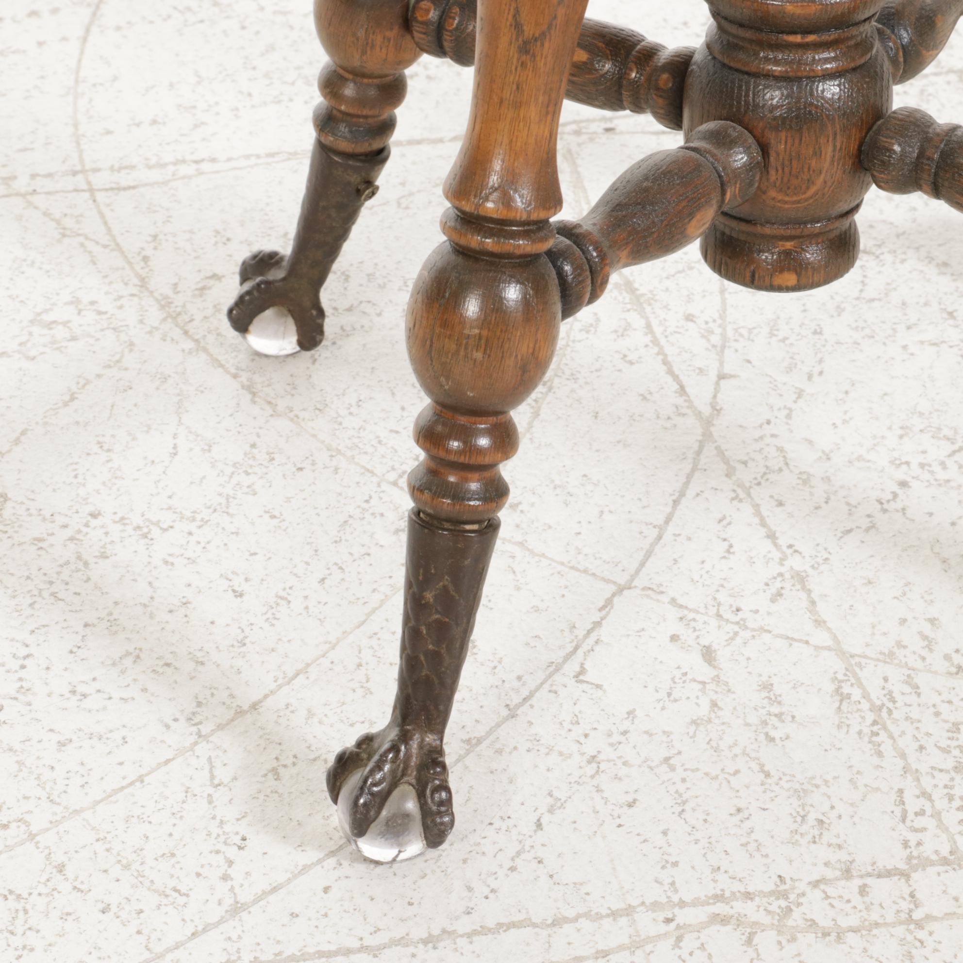 Art Deco Vanity Table with Mirror and Stool, Early to Mid 20th Century