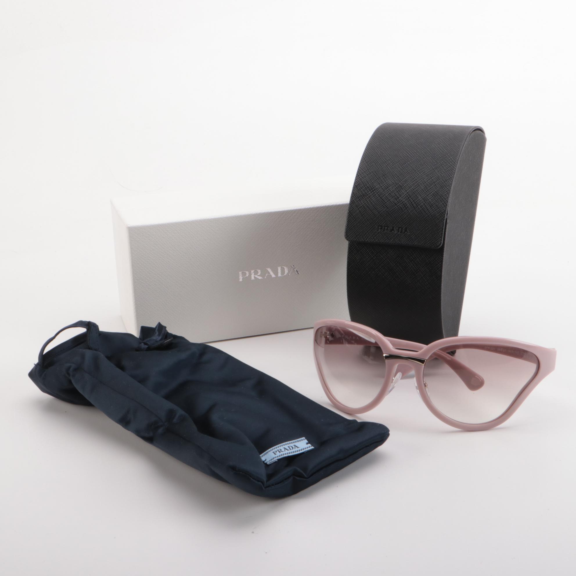 Prada SPR22V Mauve Butterfly Sunglasses with Case and Box