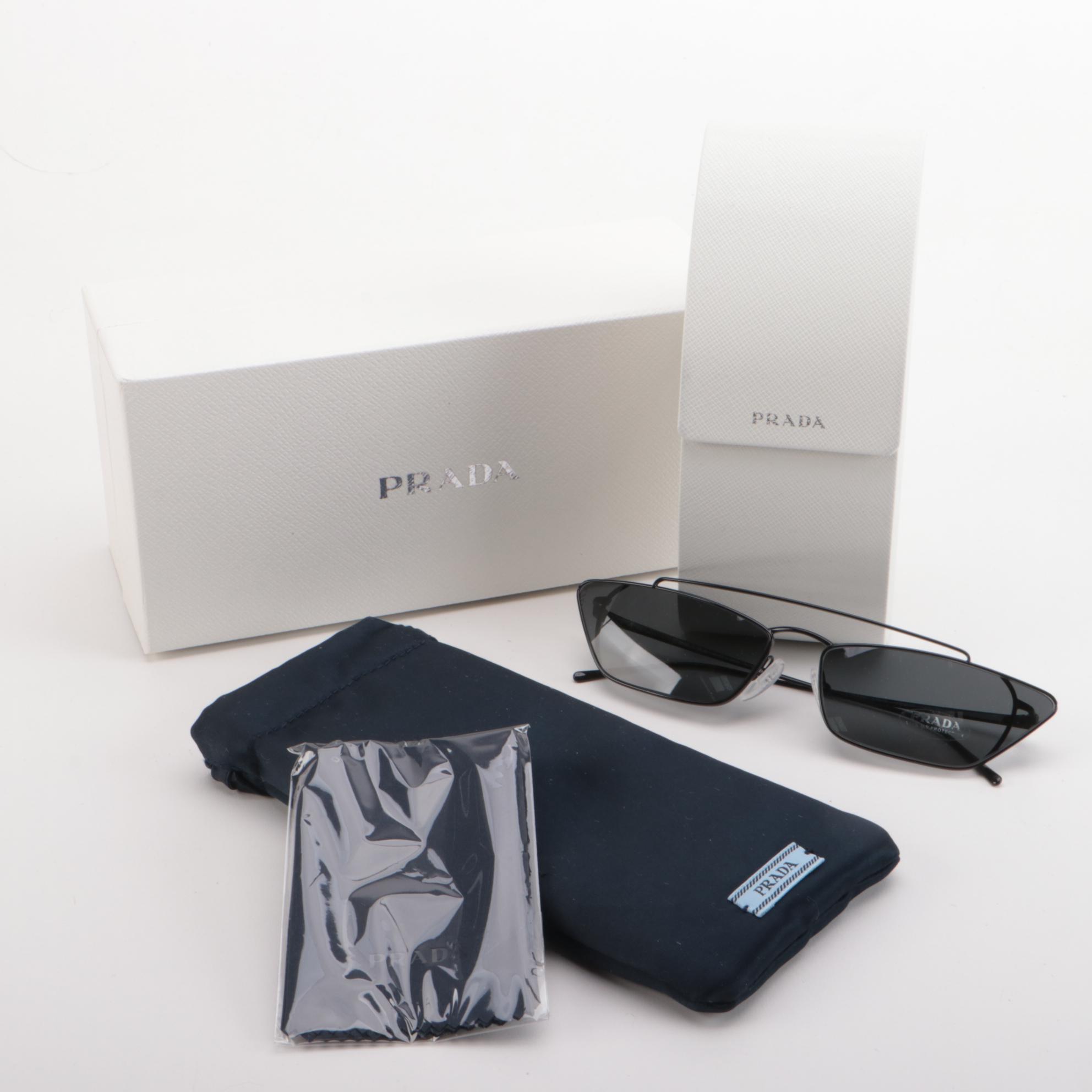 Prada SPR64U Skinny Butterfly Sunglasses with Case