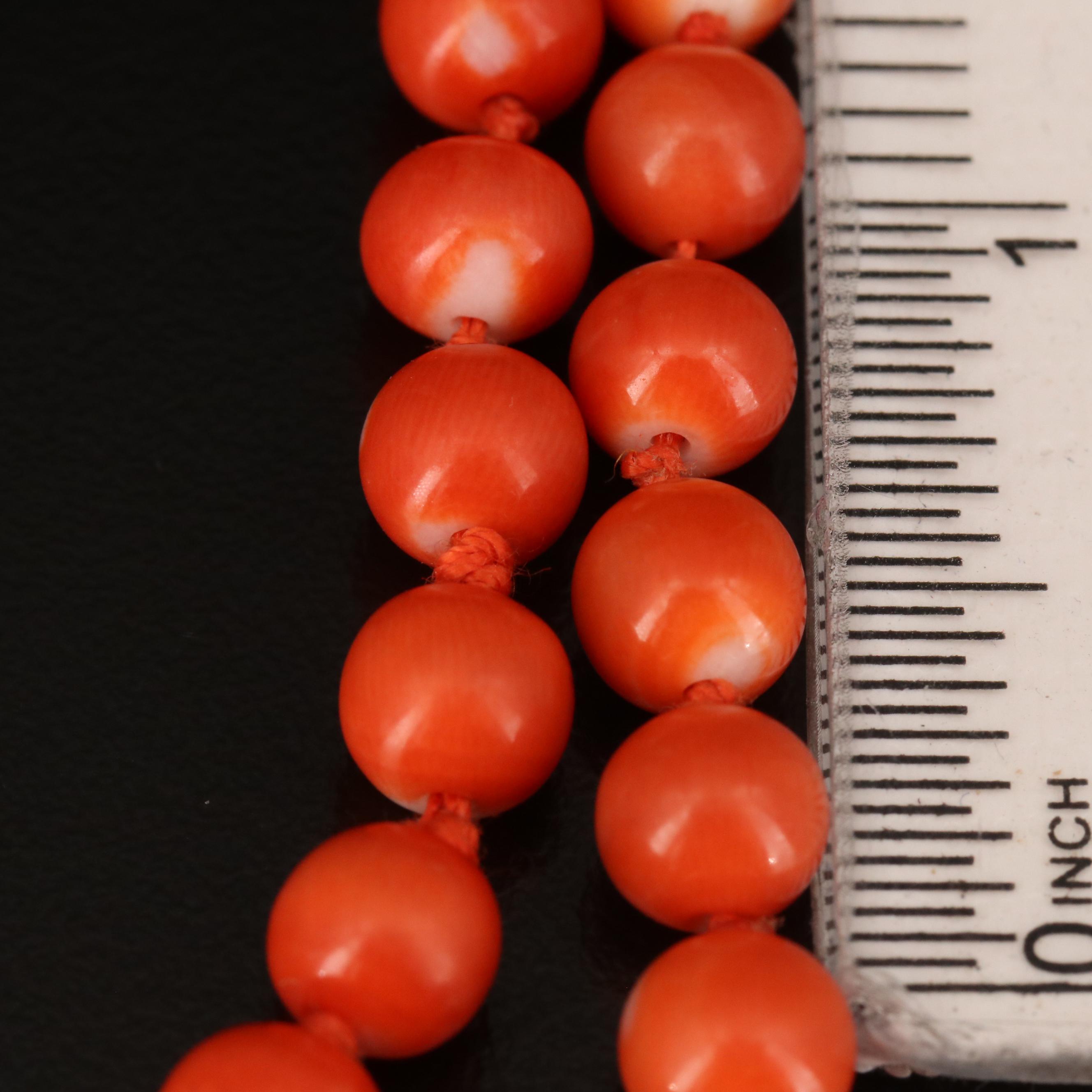 14K Coral Beaded Bracelet