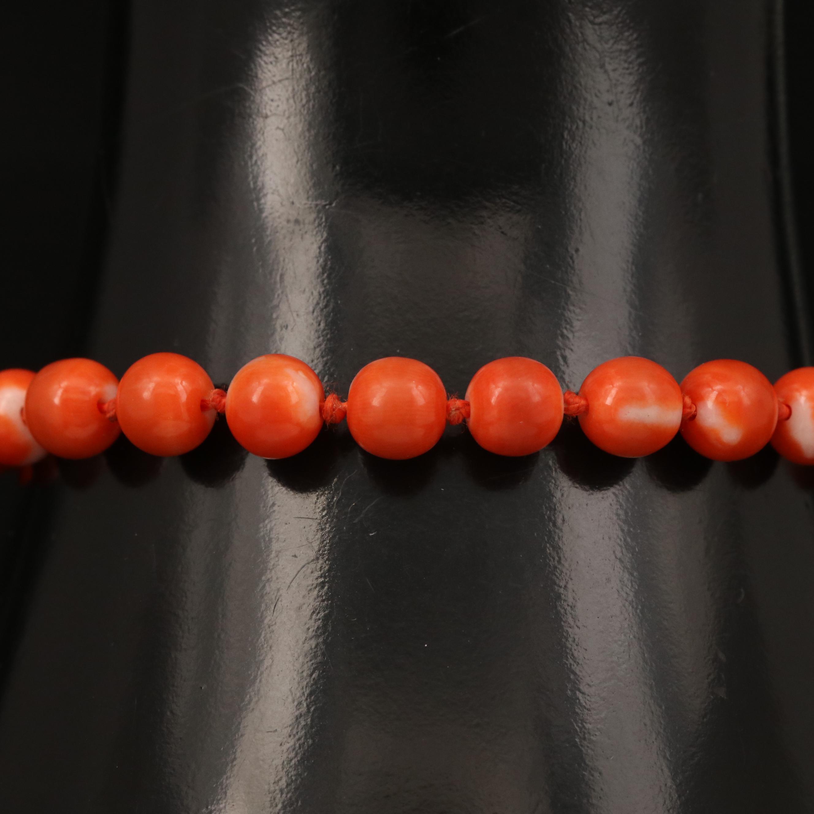 14K Coral Beaded Bracelet