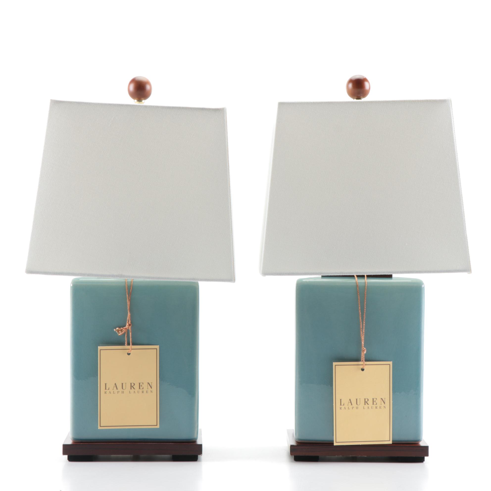 Ralph Lauren Home Blue Ceramic Table Lamps