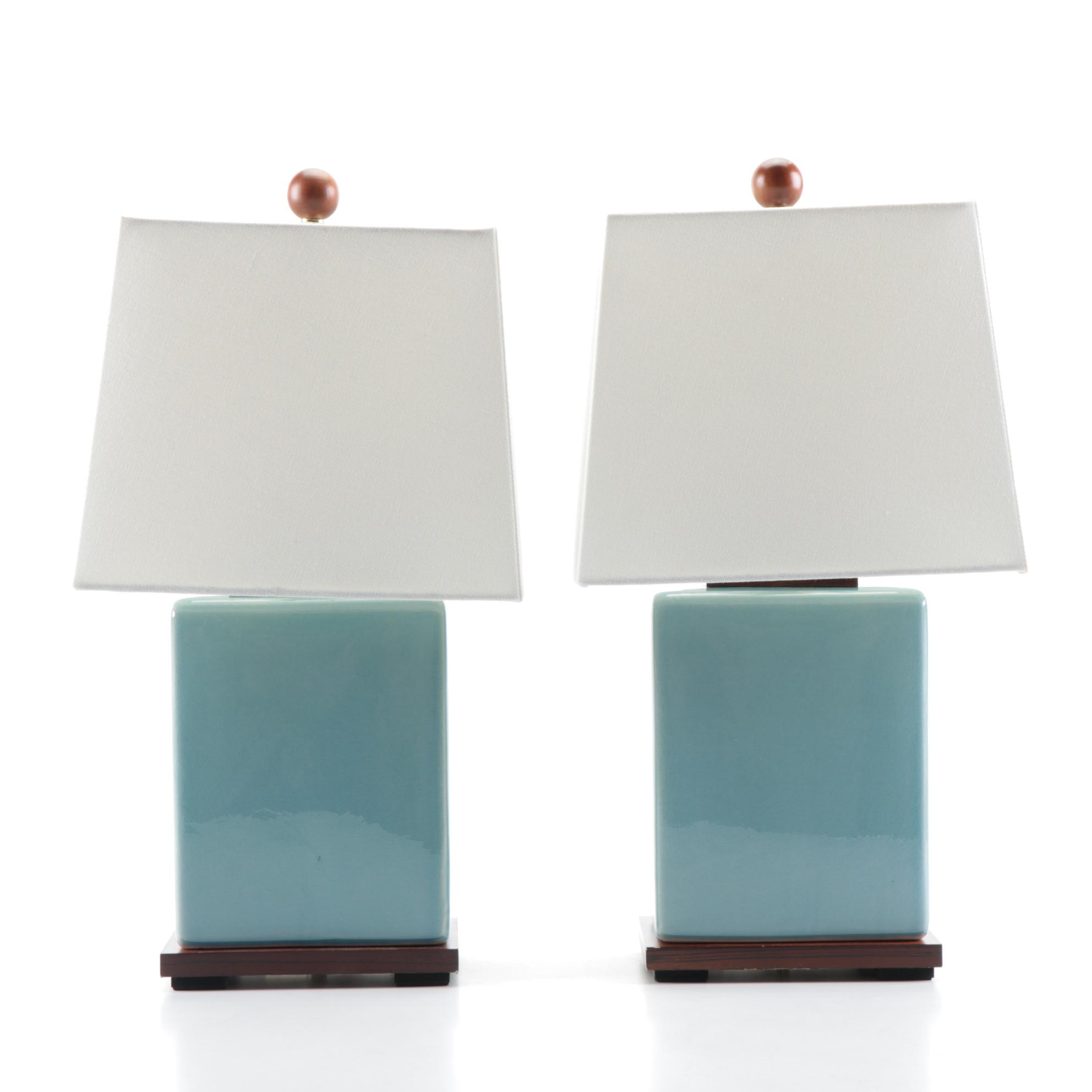 Ralph Lauren Home Blue Ceramic Table Lamps