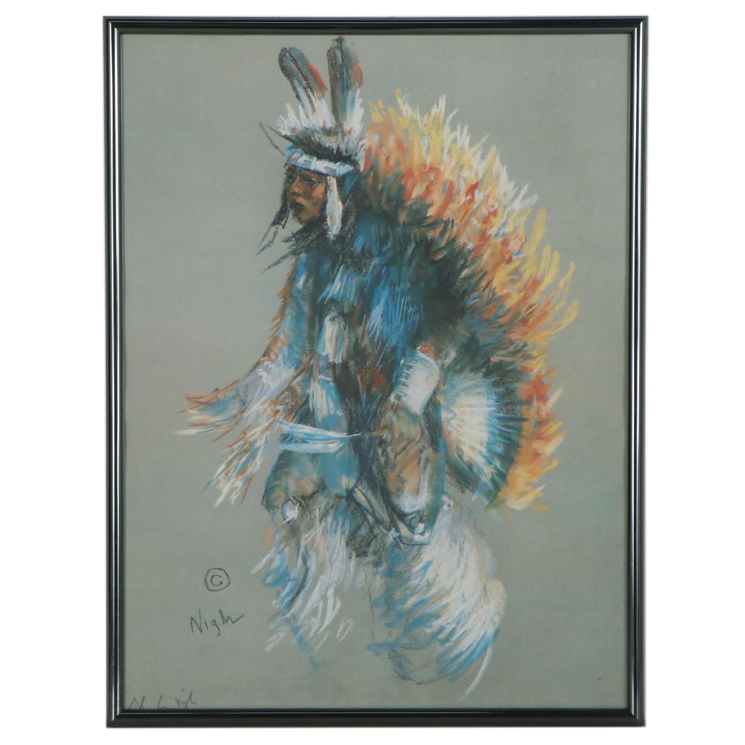 Frank Emerson Nigh Offset Lithograph "Fancy Dancer," Late 20th Century