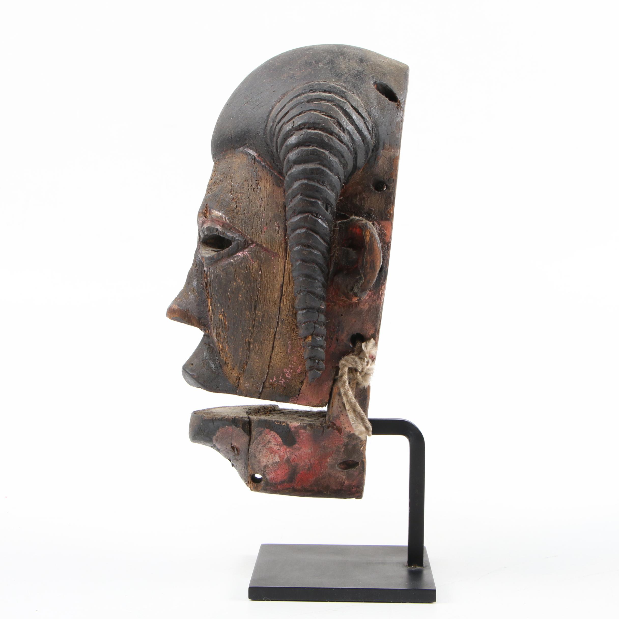 Ogoni Articulated Polychrome Wood Mask, West Africa