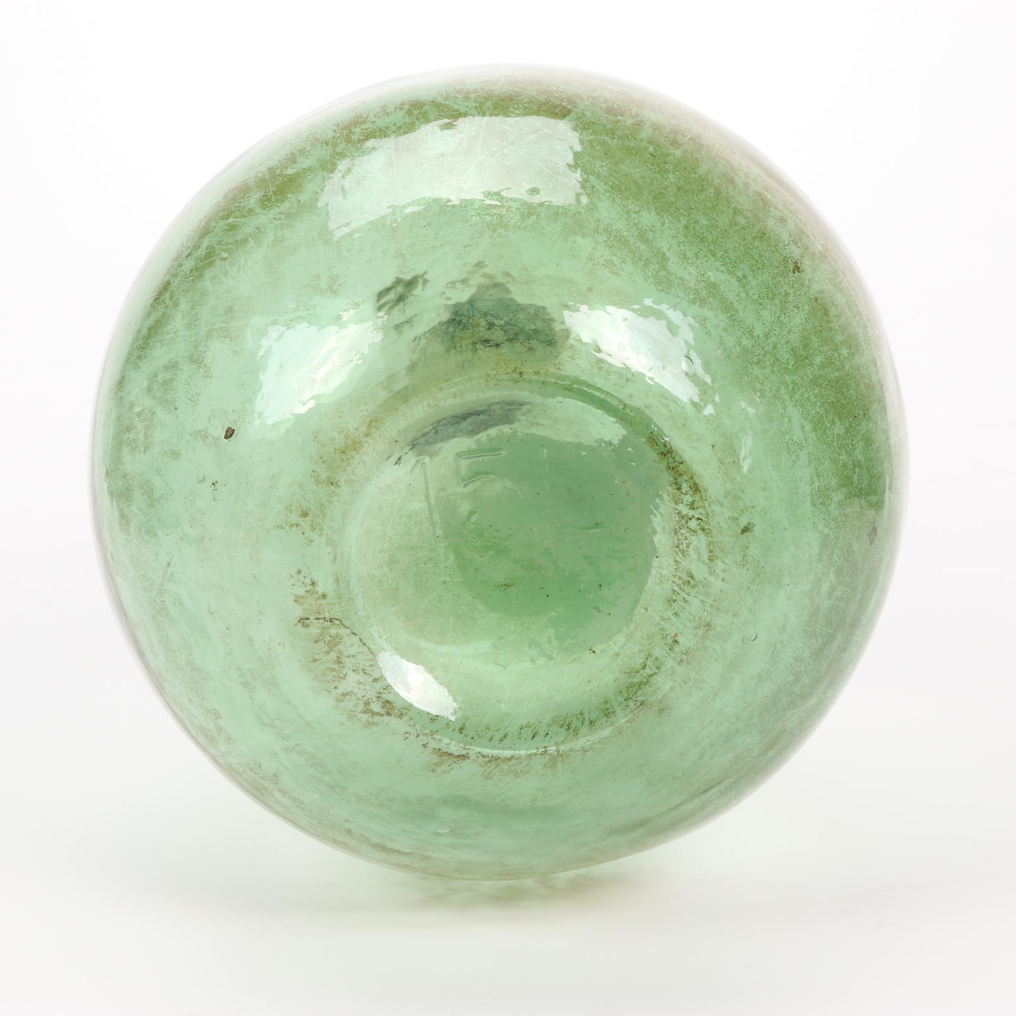 French Vin De Beaune and Vin De St. Aubin Hand Blown Glass Demijohns, Antique