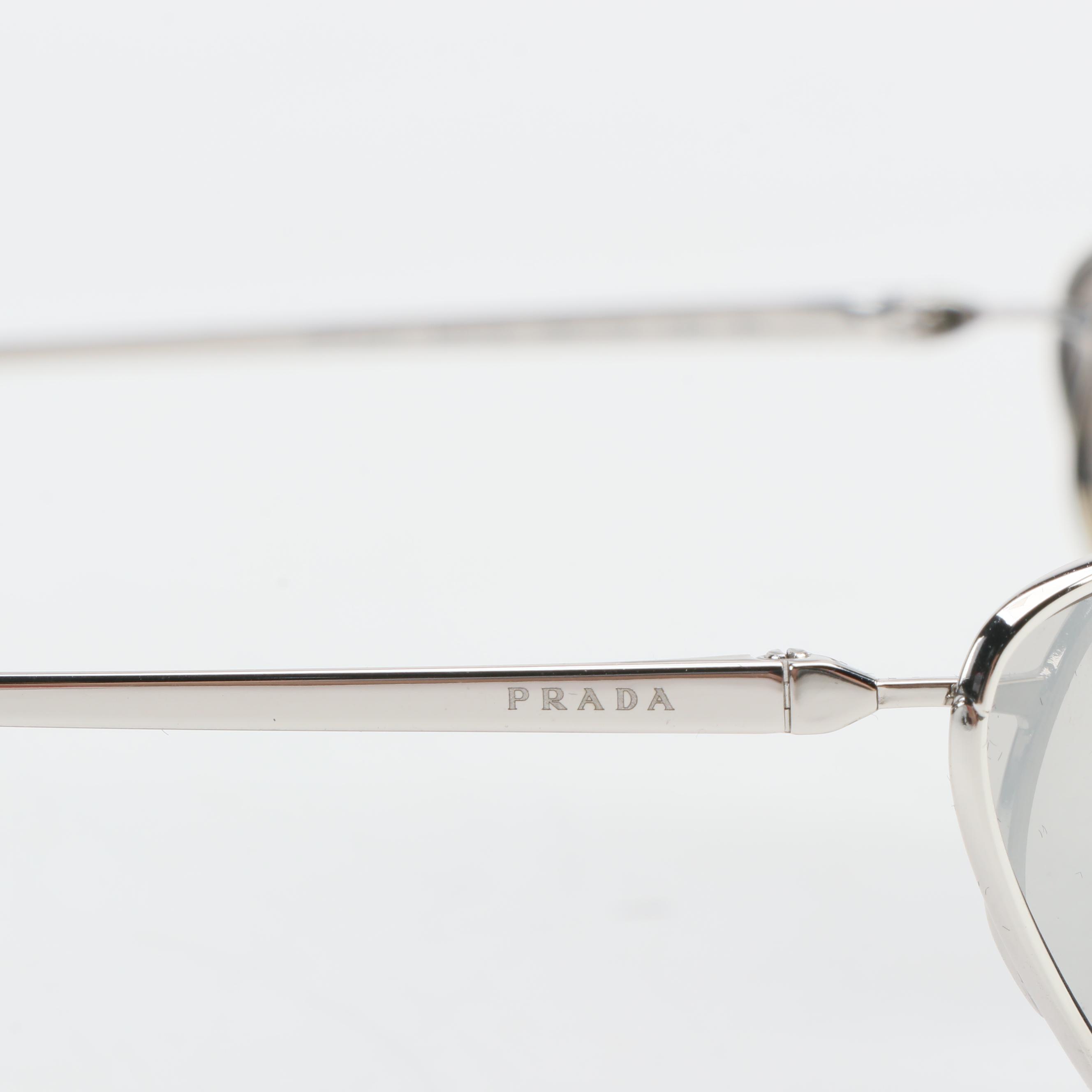 Prada SPR62V Mirrored Catwalk Sunglasses with Case and Box