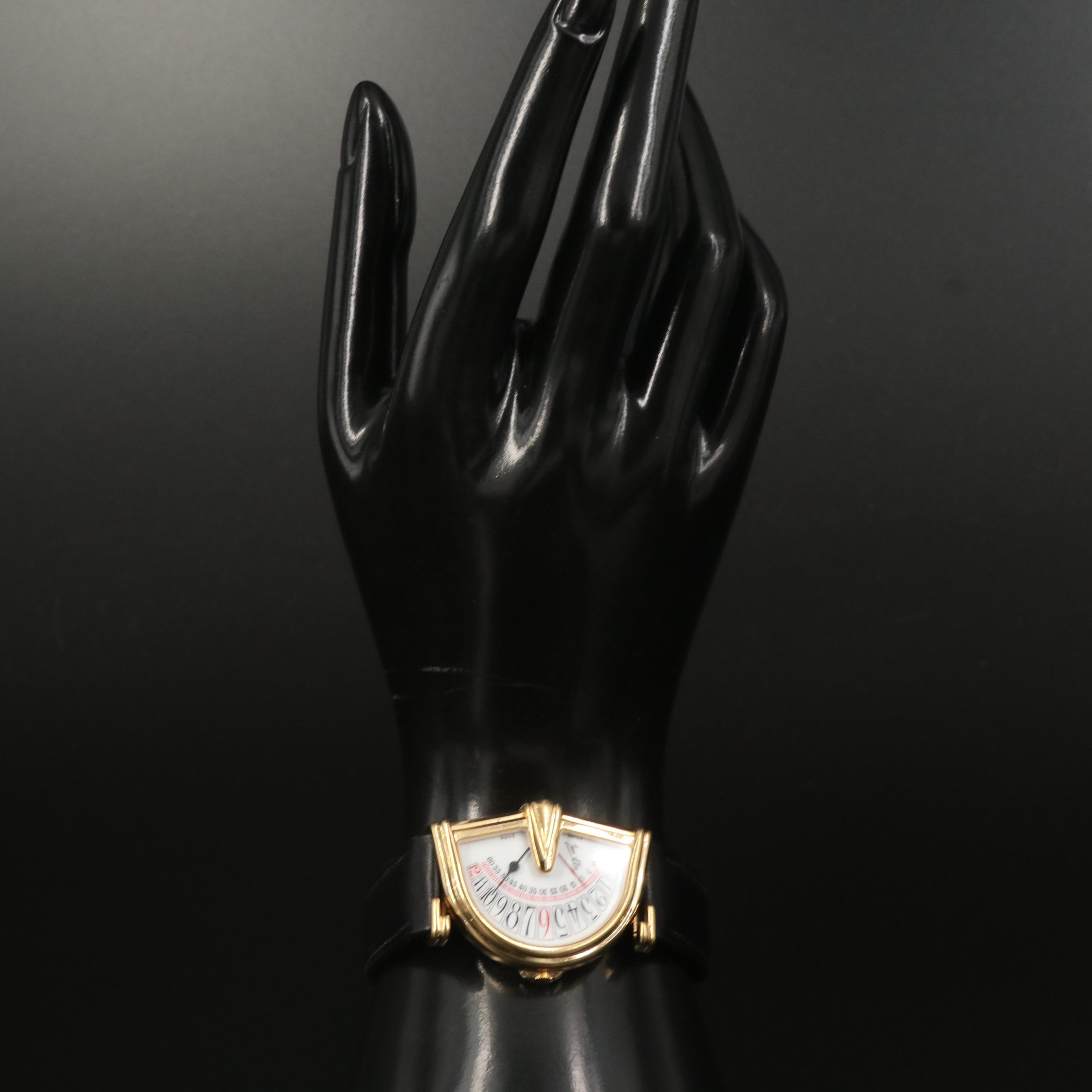 Jean d'Eve Sectora Retrograde Gold Plated Quartz Watch