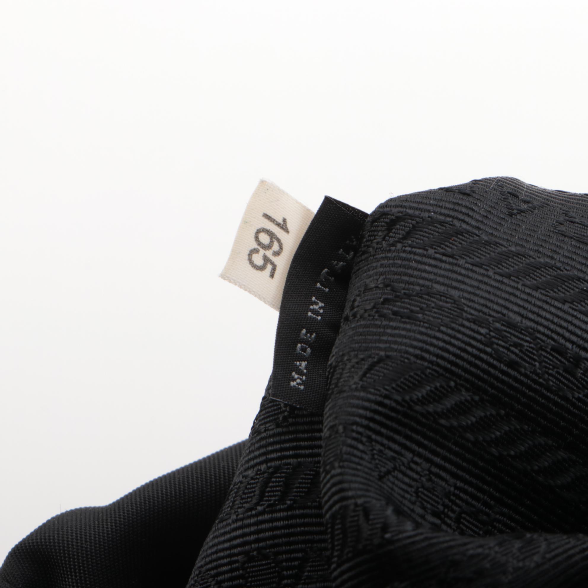 Prada Black Gaufre Tessuto Nylon Two-Way Handbag