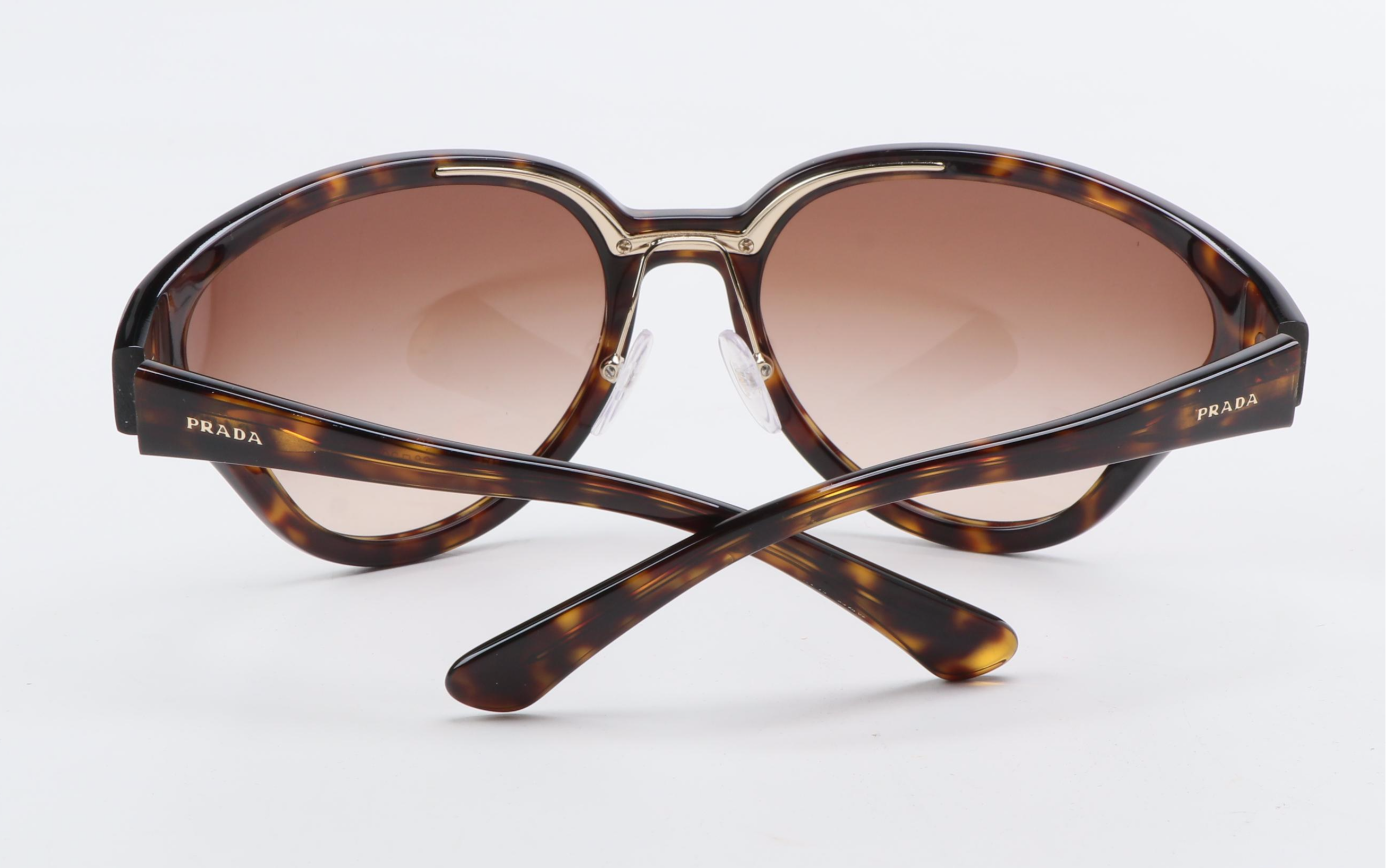 Prada SPR22V Catwalk Havana Tortoise Butterfly Sunglasses