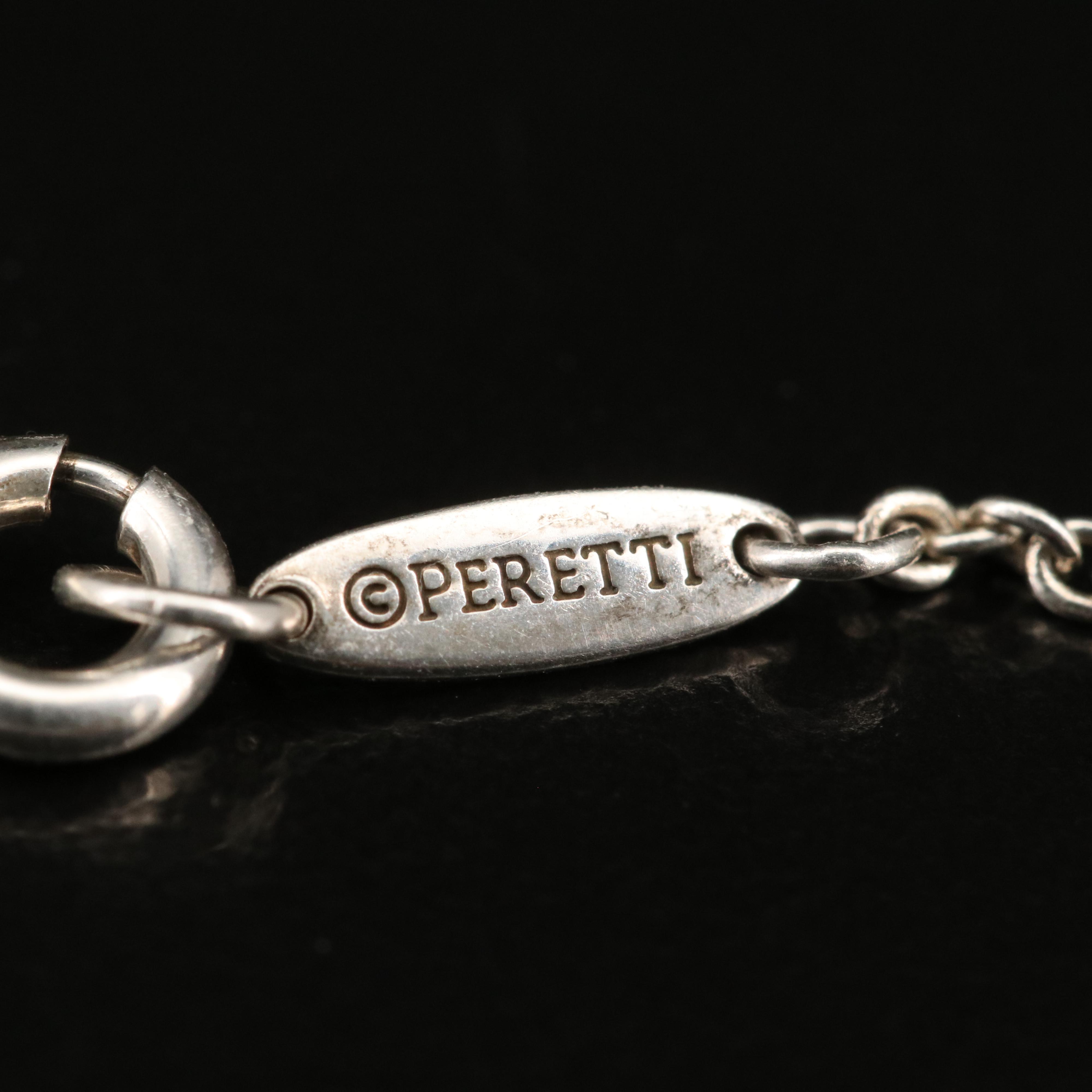 Elsa Peretti for Tiffany & Co. "Bean" Sterling Silver Red Jasper Bracelet