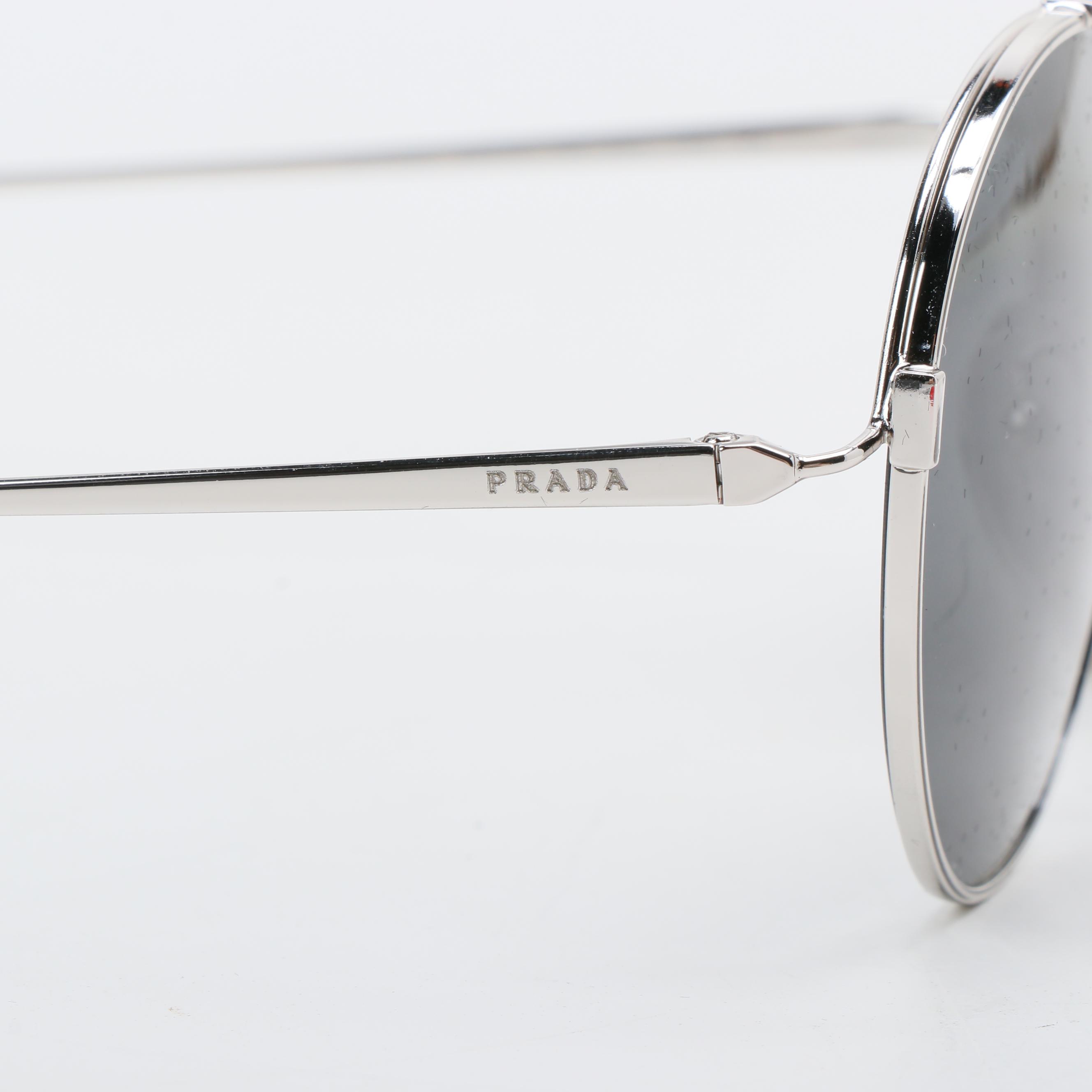 Prada SPR56U Aviator Sunglasses with Case and Box