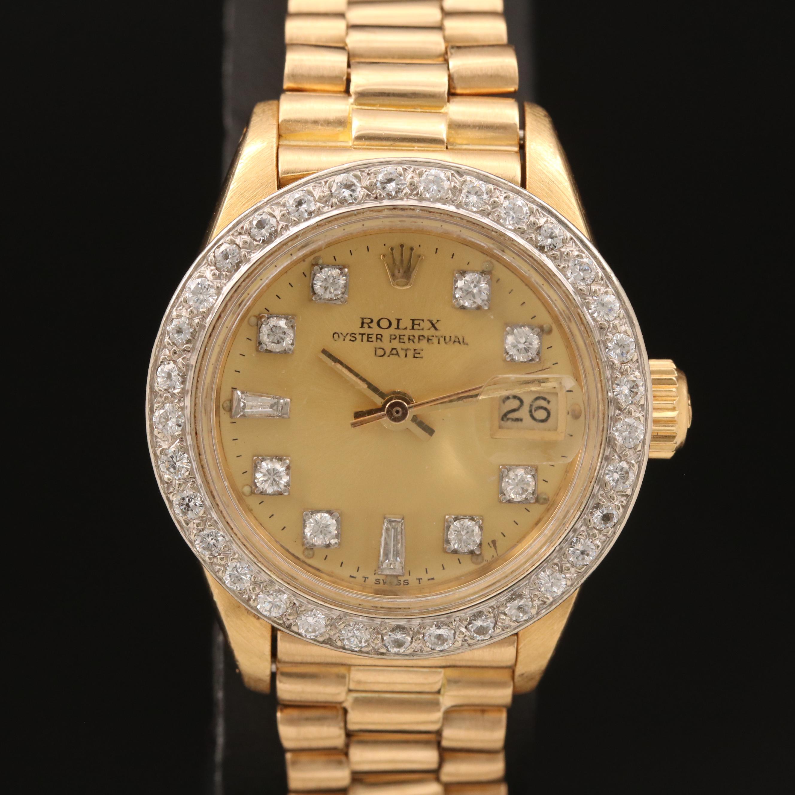 1978 Rolex Datejust 18K and Diamond Watch