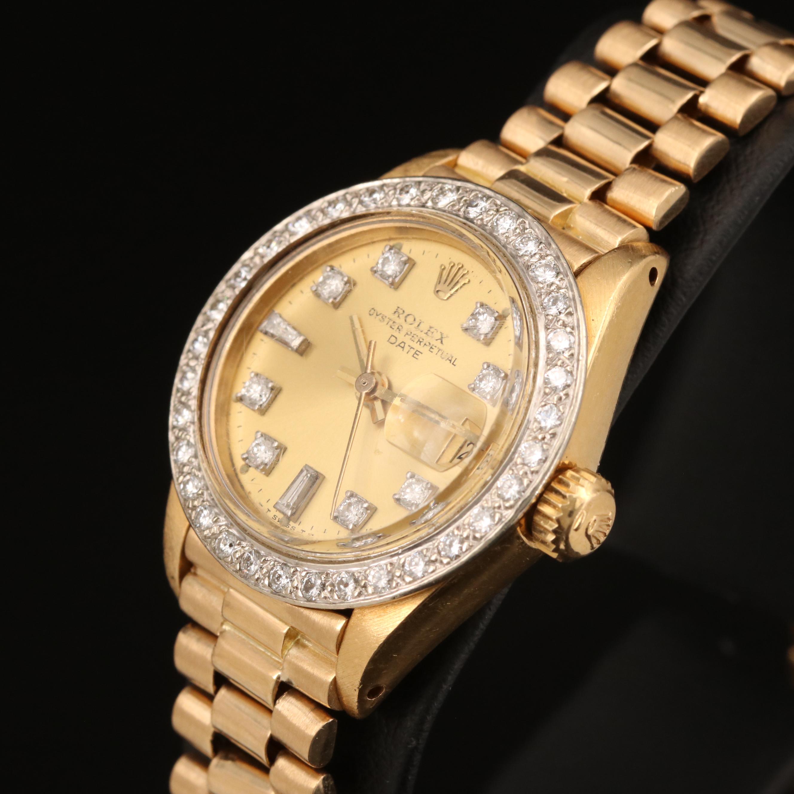 1978 Rolex Datejust 18K and Diamond Watch