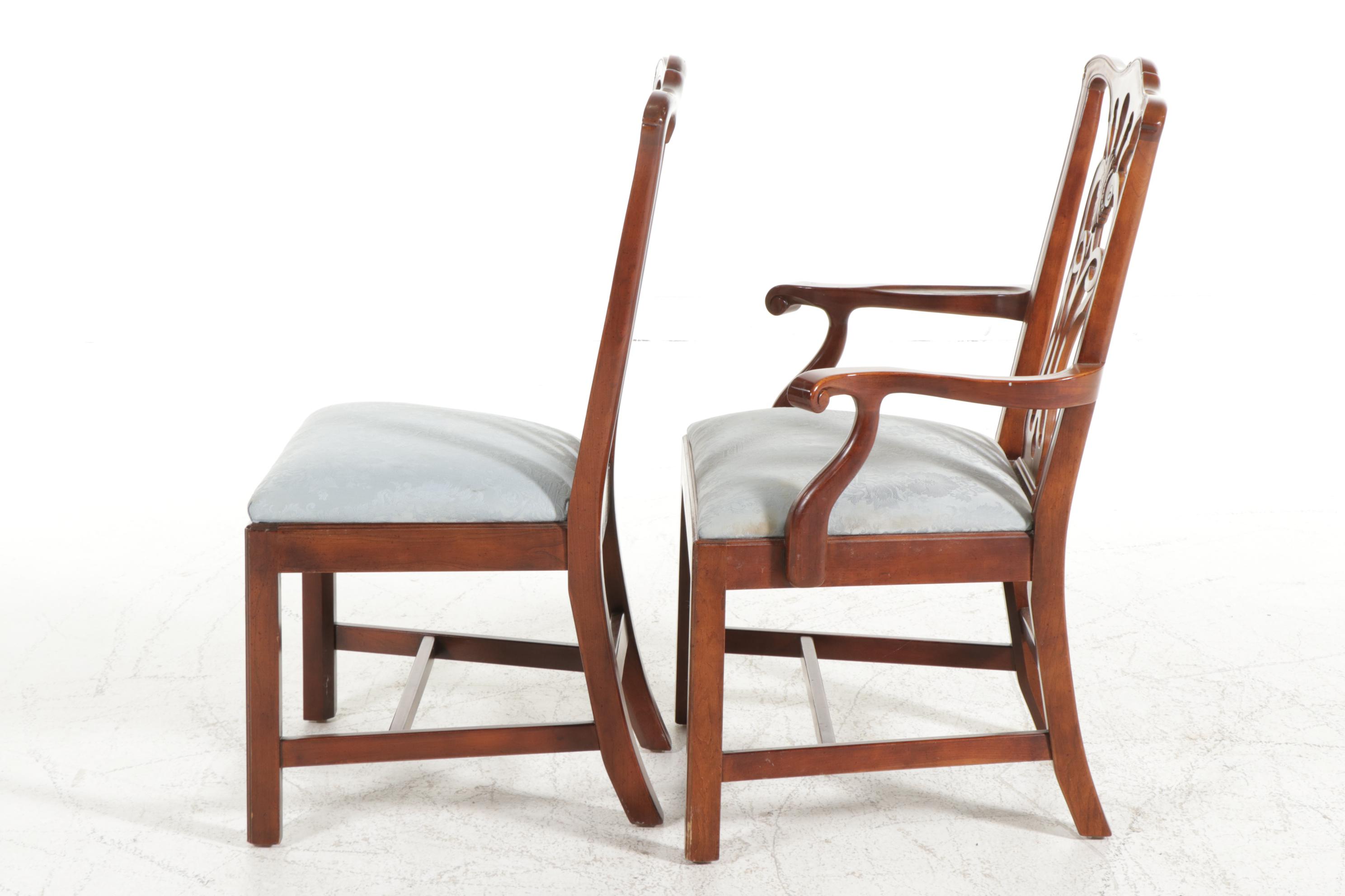 Eleven Henredon "Salem Collection" Chippendale Style Mahogany Dining Chairs