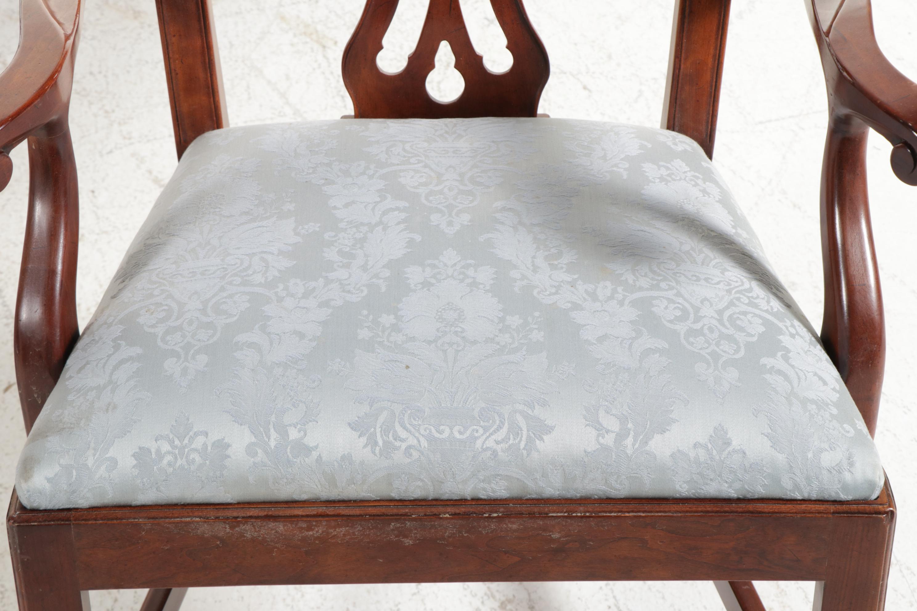 Eleven Henredon "Salem Collection" Chippendale Style Mahogany Dining Chairs