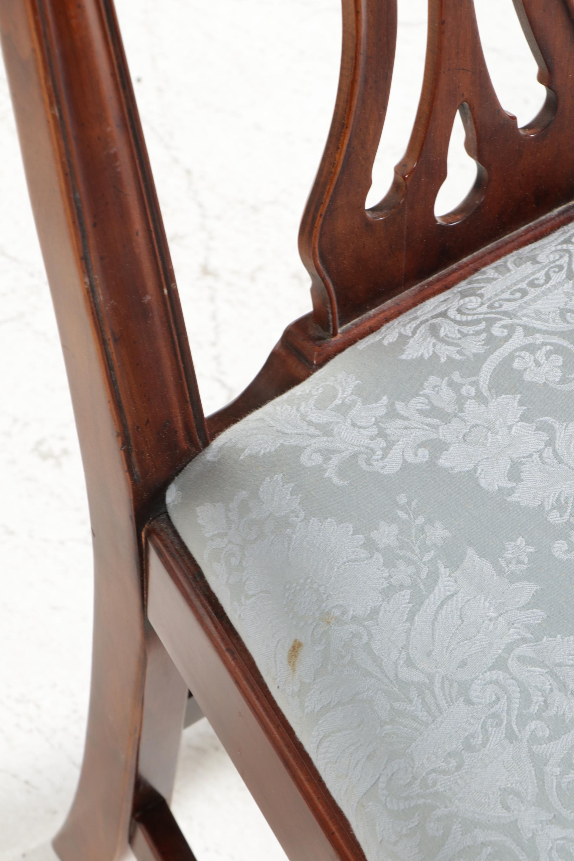 Eleven Henredon "Salem Collection" Chippendale Style Mahogany Dining Chairs