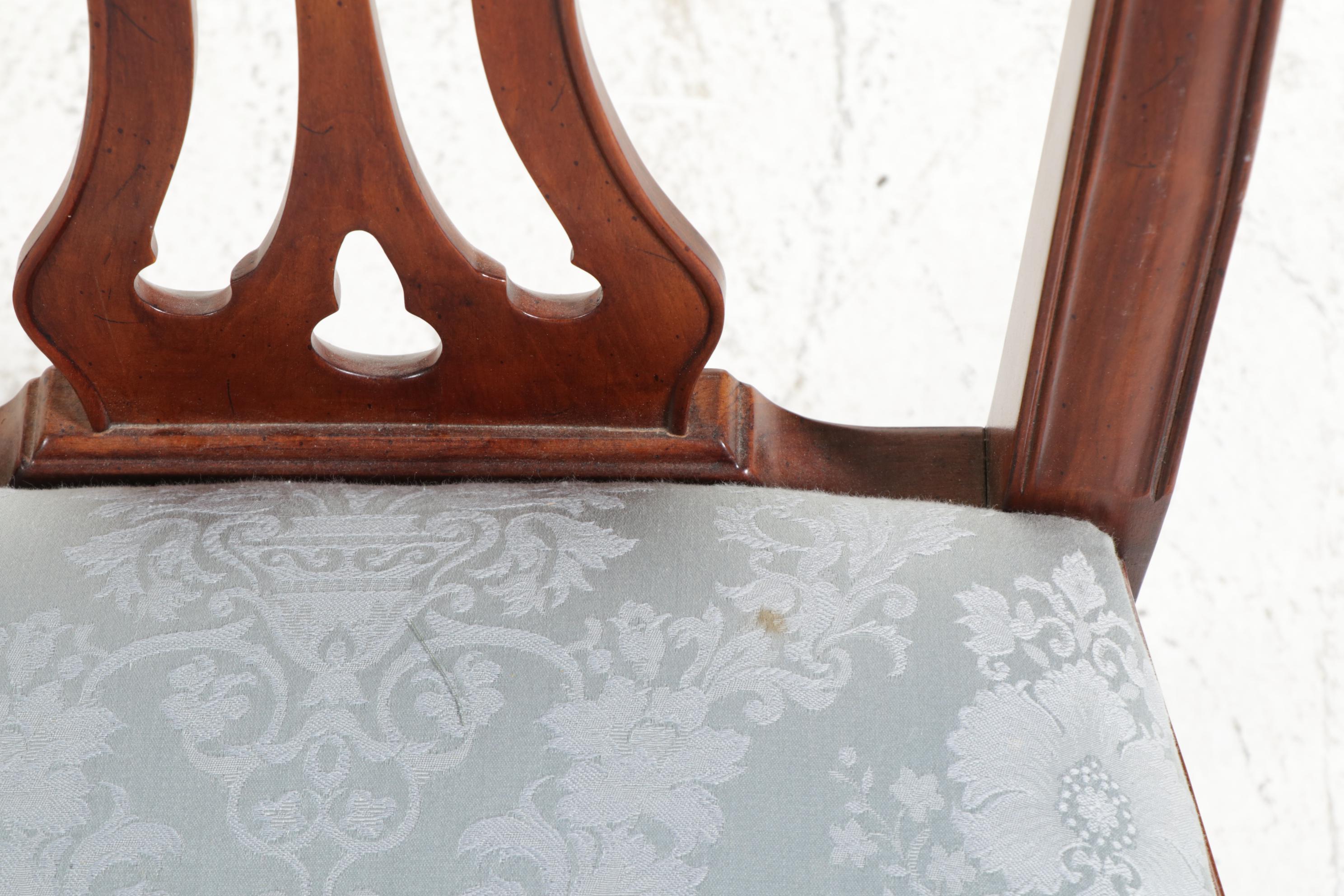 Eleven Henredon "Salem Collection" Chippendale Style Mahogany Dining Chairs