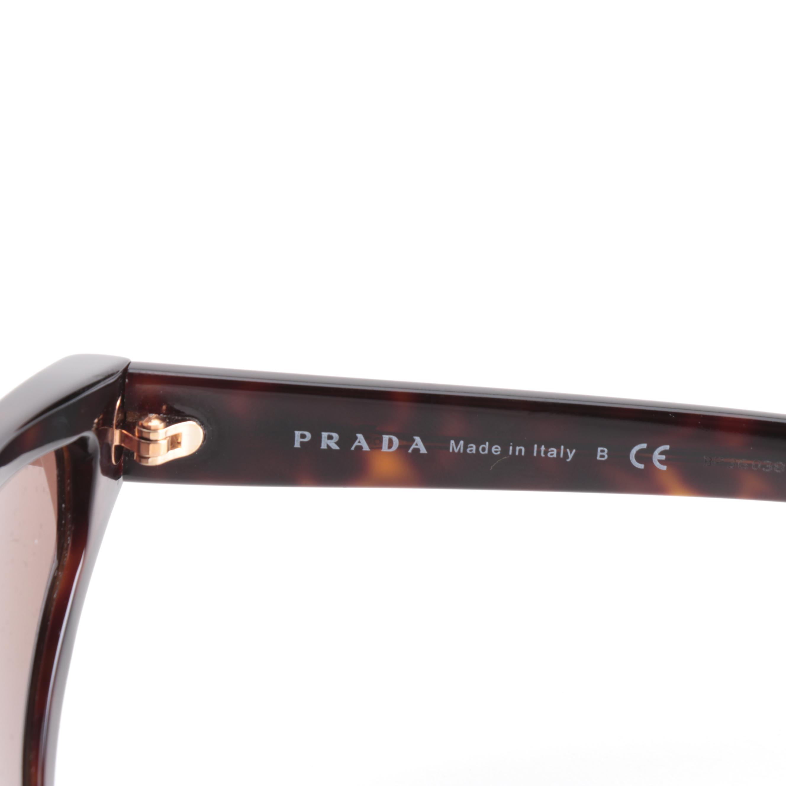 Prada SPR12V Butterfly Sunglasses in Tortoise with Case