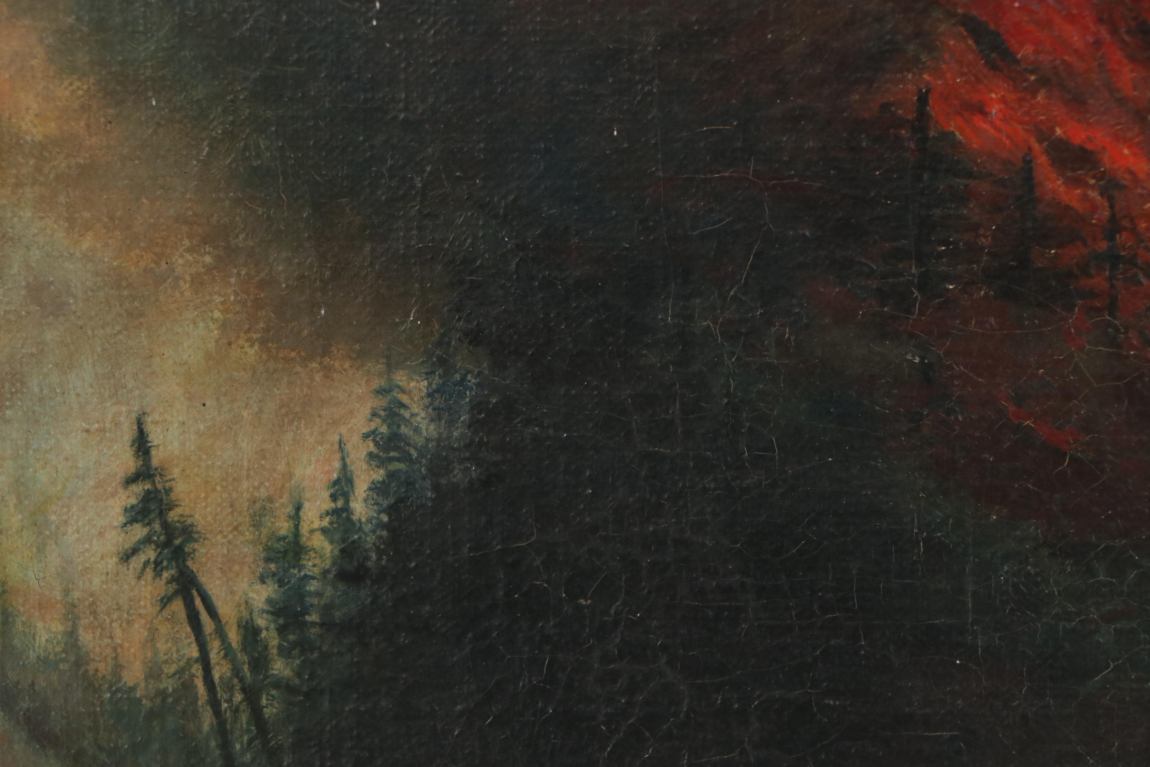 Oil Painting after Alexei Kuz’mich Denisov-Uralsky "Forest Fire"