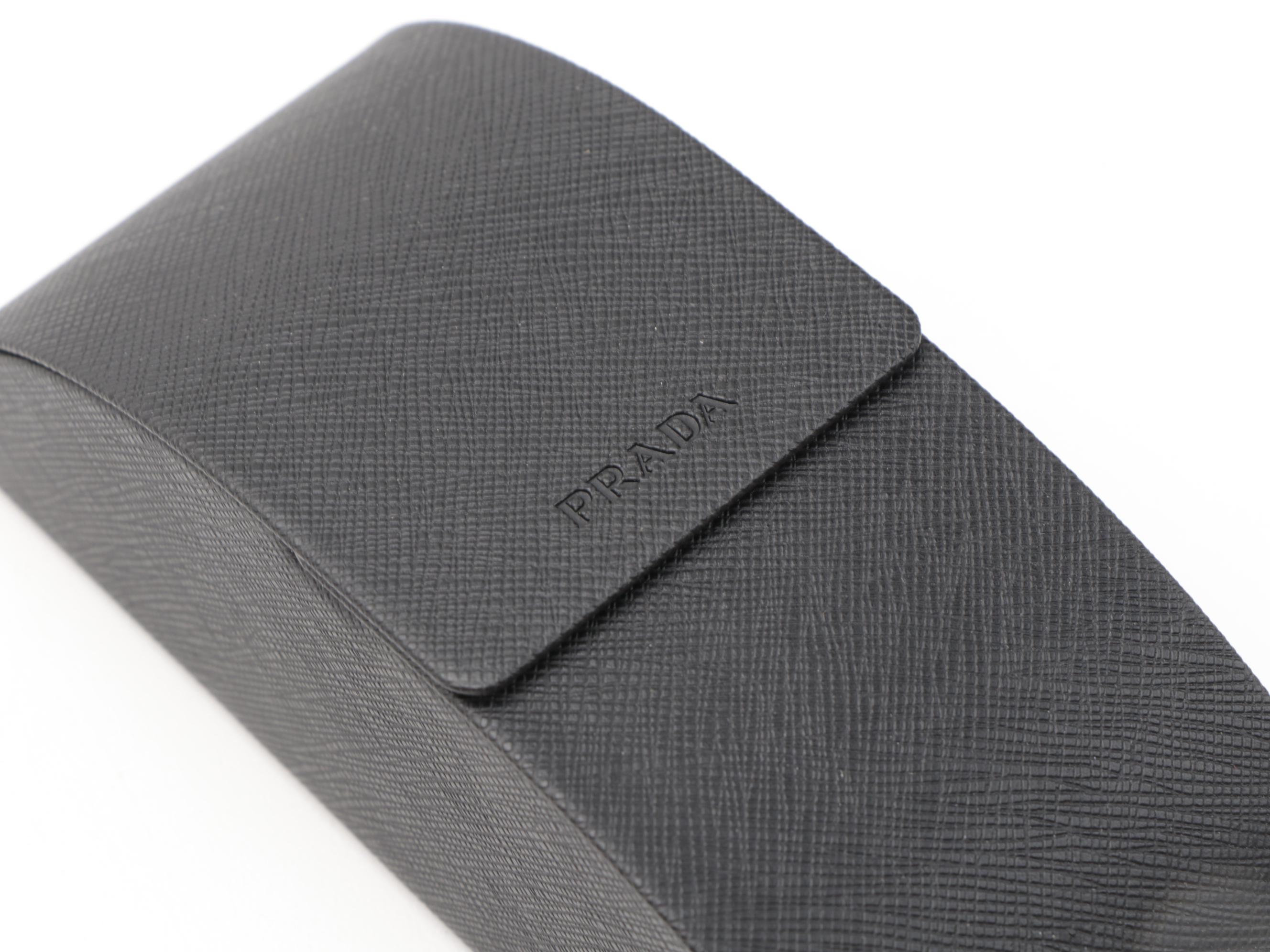 Prada SPR03V Black Geometric Sunglasses with Case