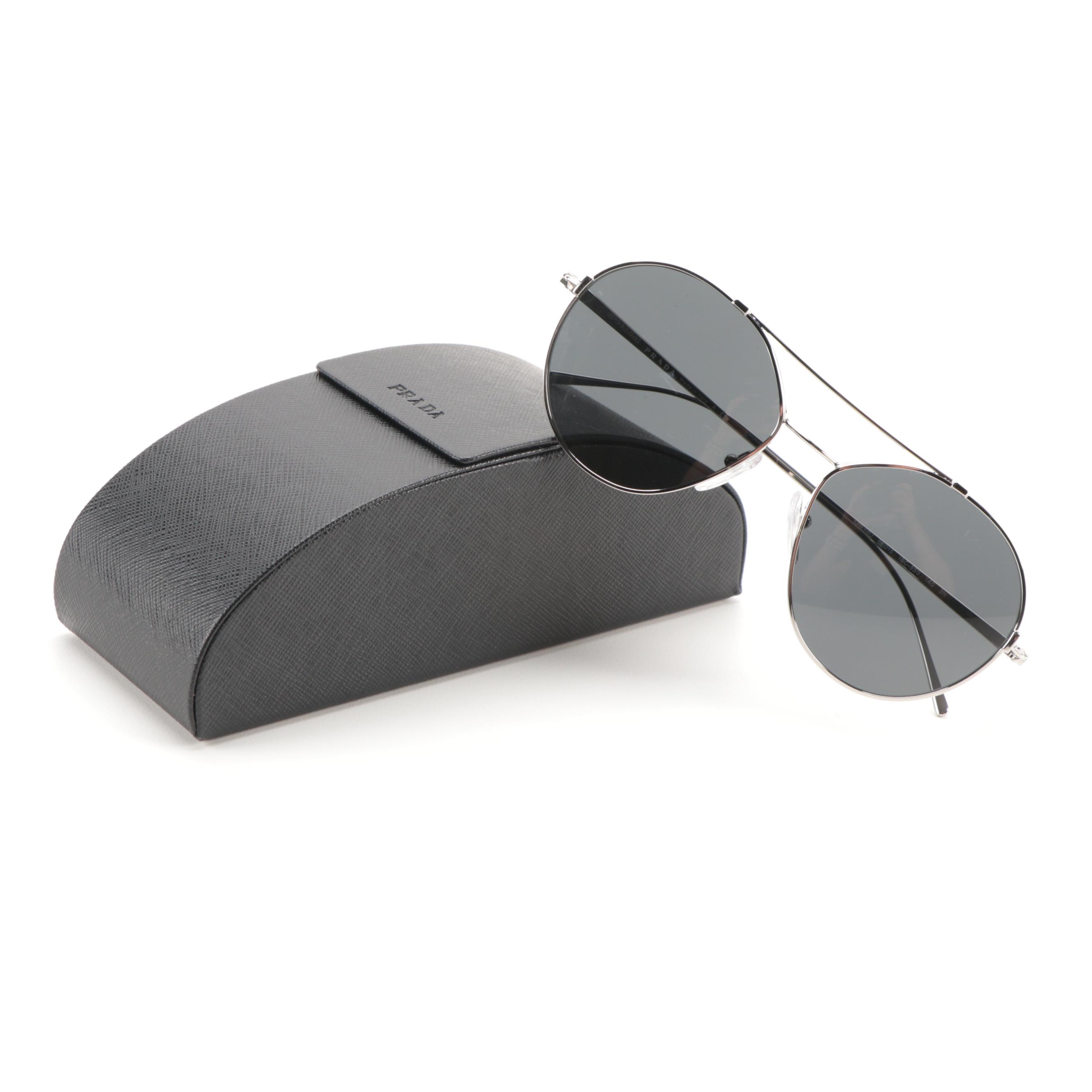 Prada SPR56U Aviator Sunglasses with Case and Box