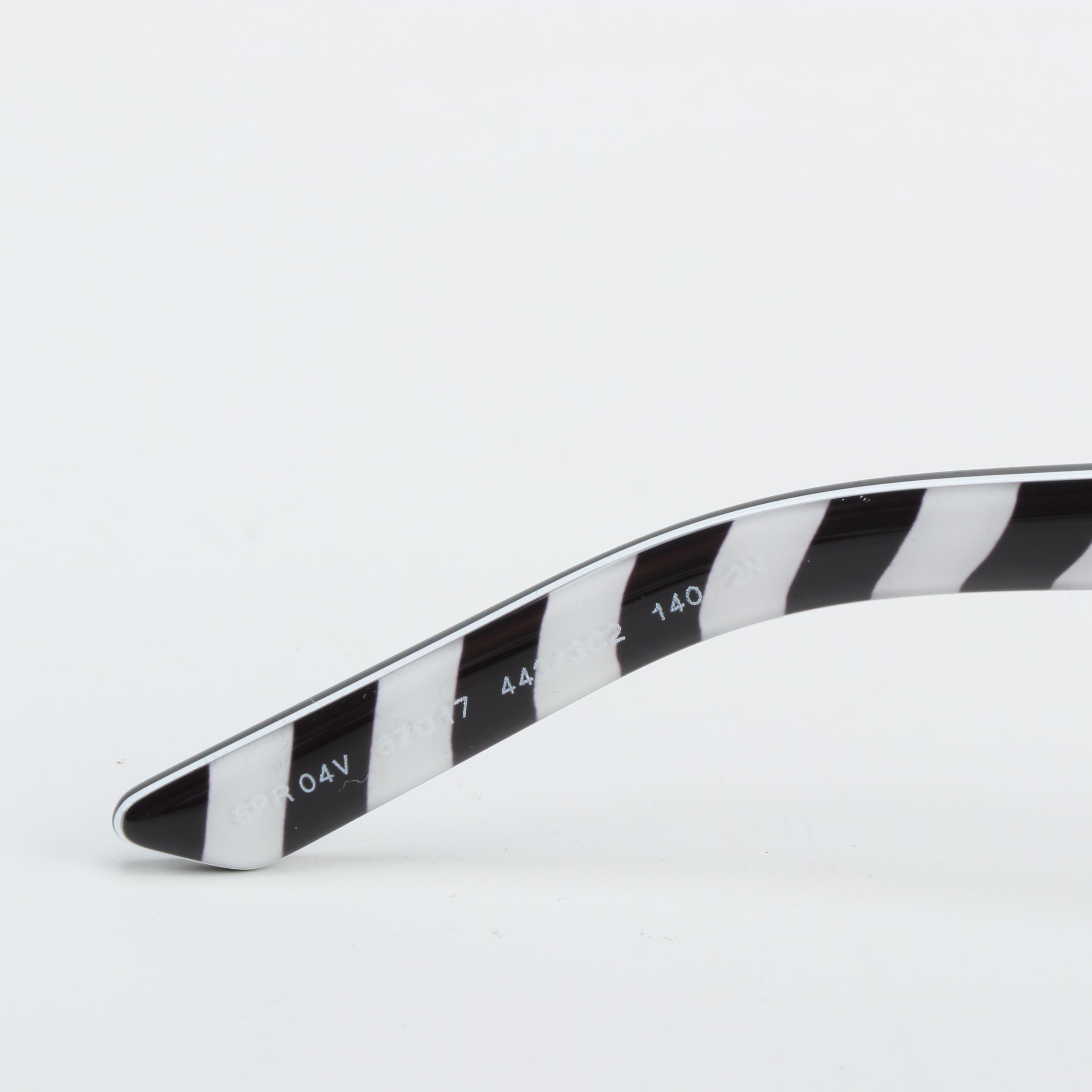 Prada SPR 04V Speckled Acetate Rectangular Sunglasses with Case