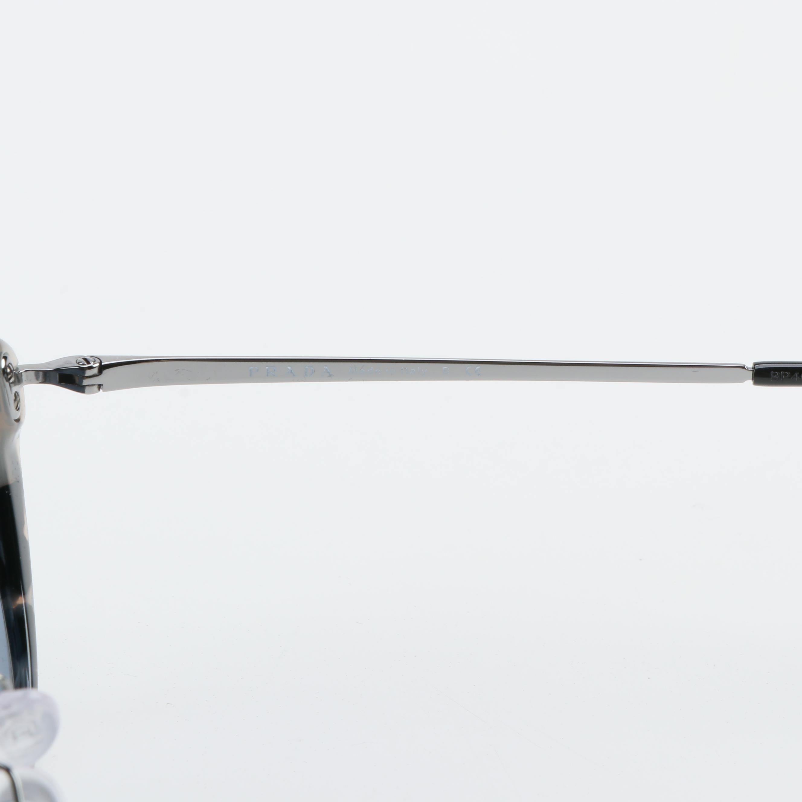 Prada SPR 18U Round Tortoise Brow Accent Sunglasses with Case and Box