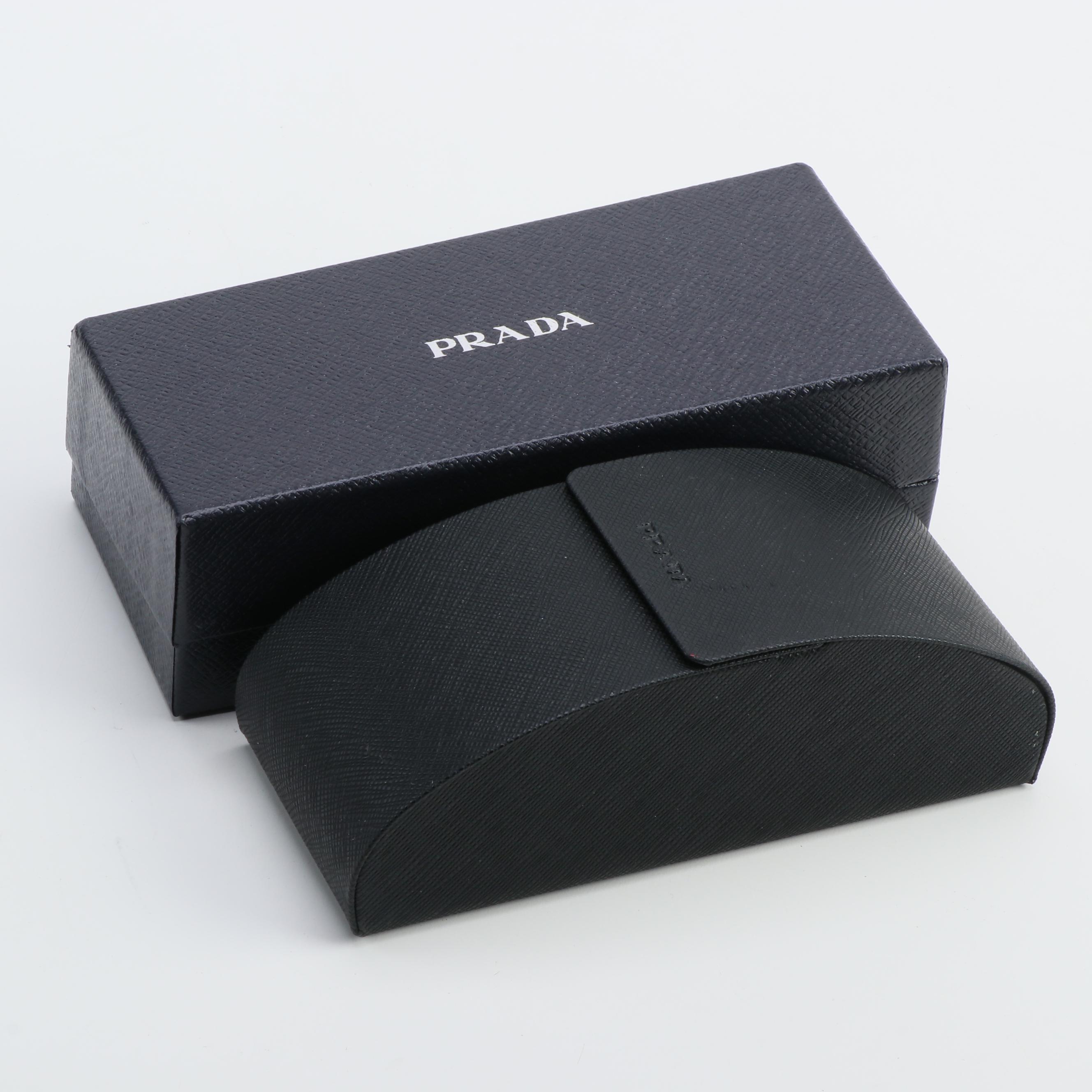 Prada SPR 62V Silver Tone Wire Sunglasses with Case