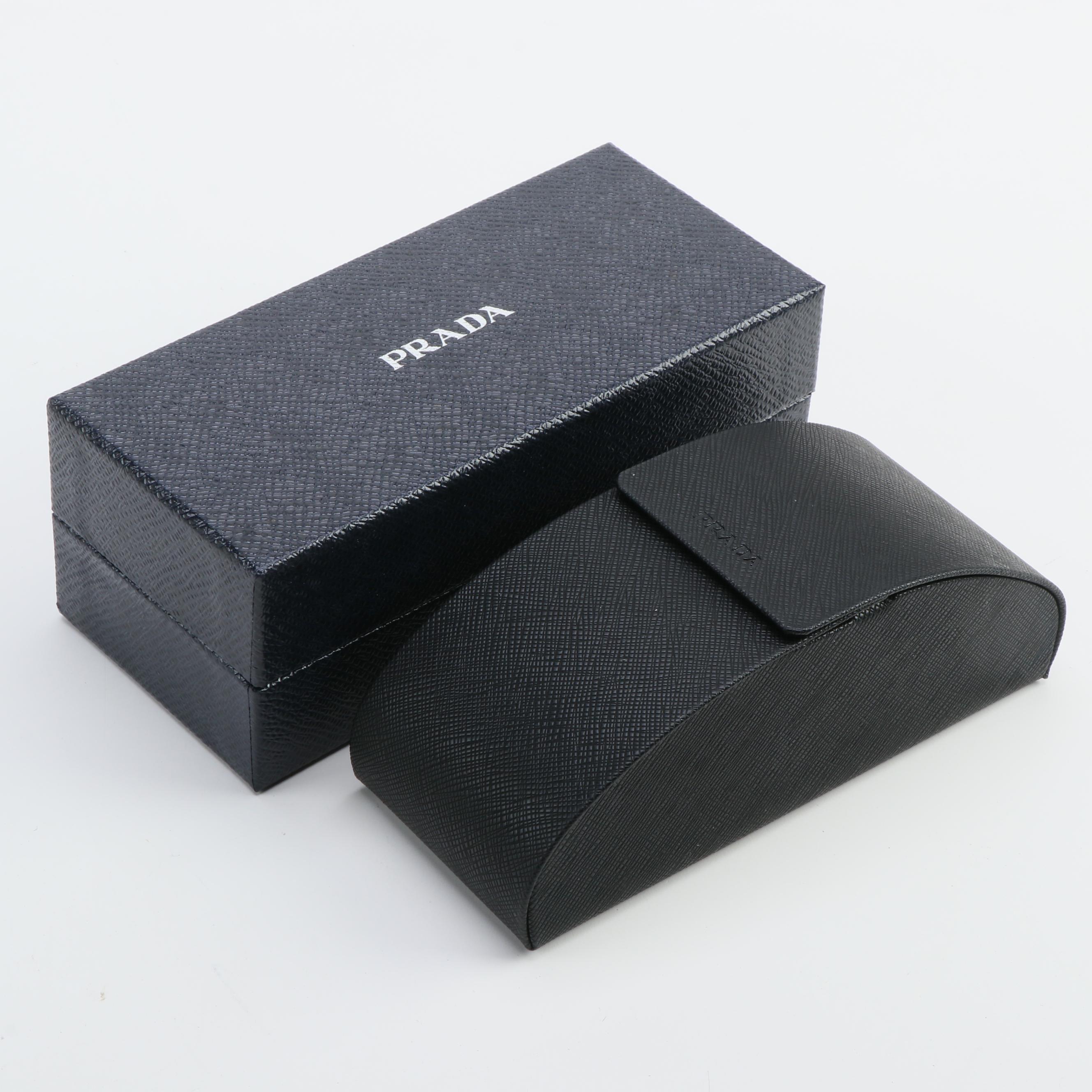 Prada SPR 04V Havana Tortoise Rectangular Sunglass with Case