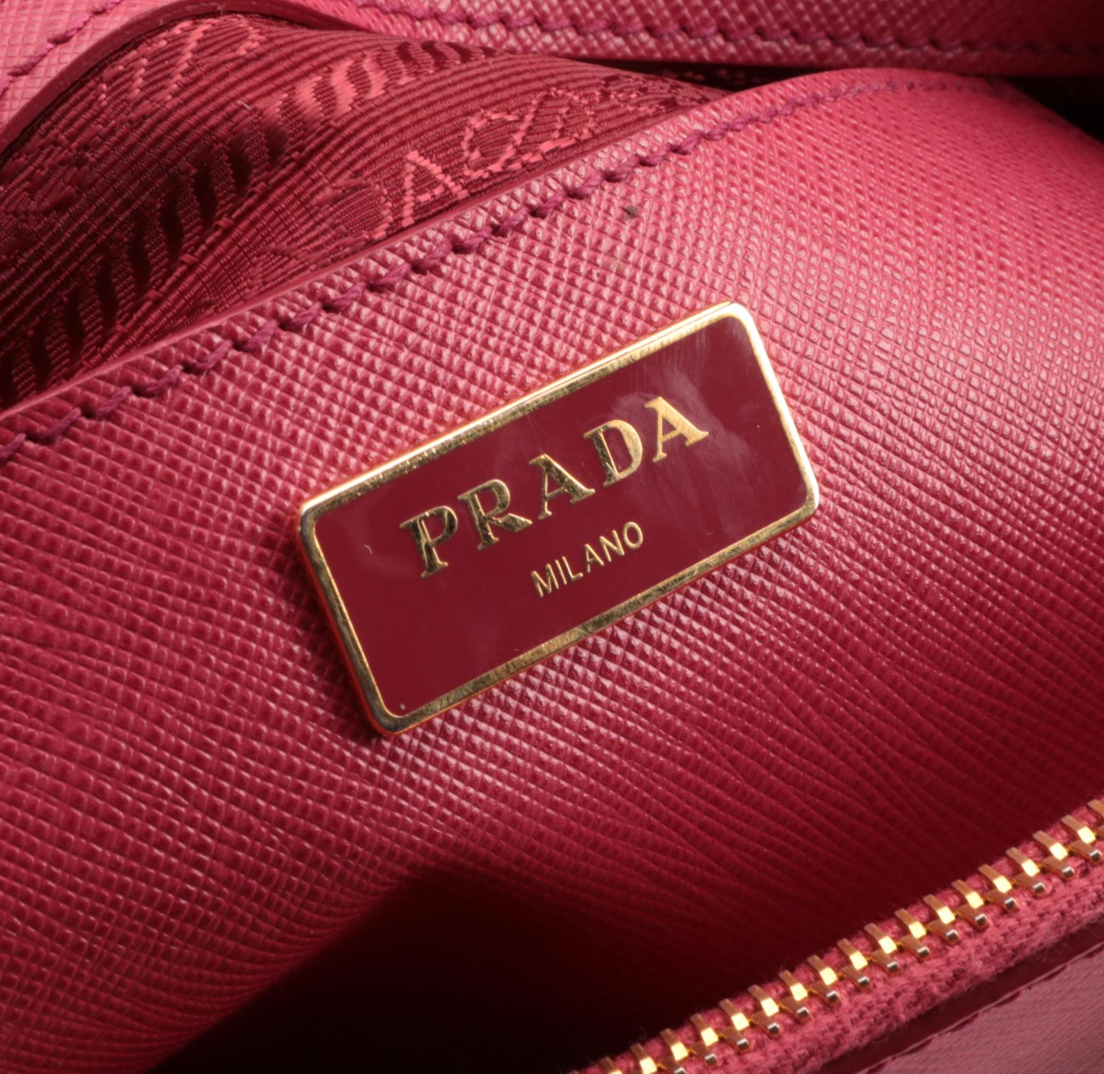 Prada Coral Pink Saffiano Leather Two-Way Zip Tote