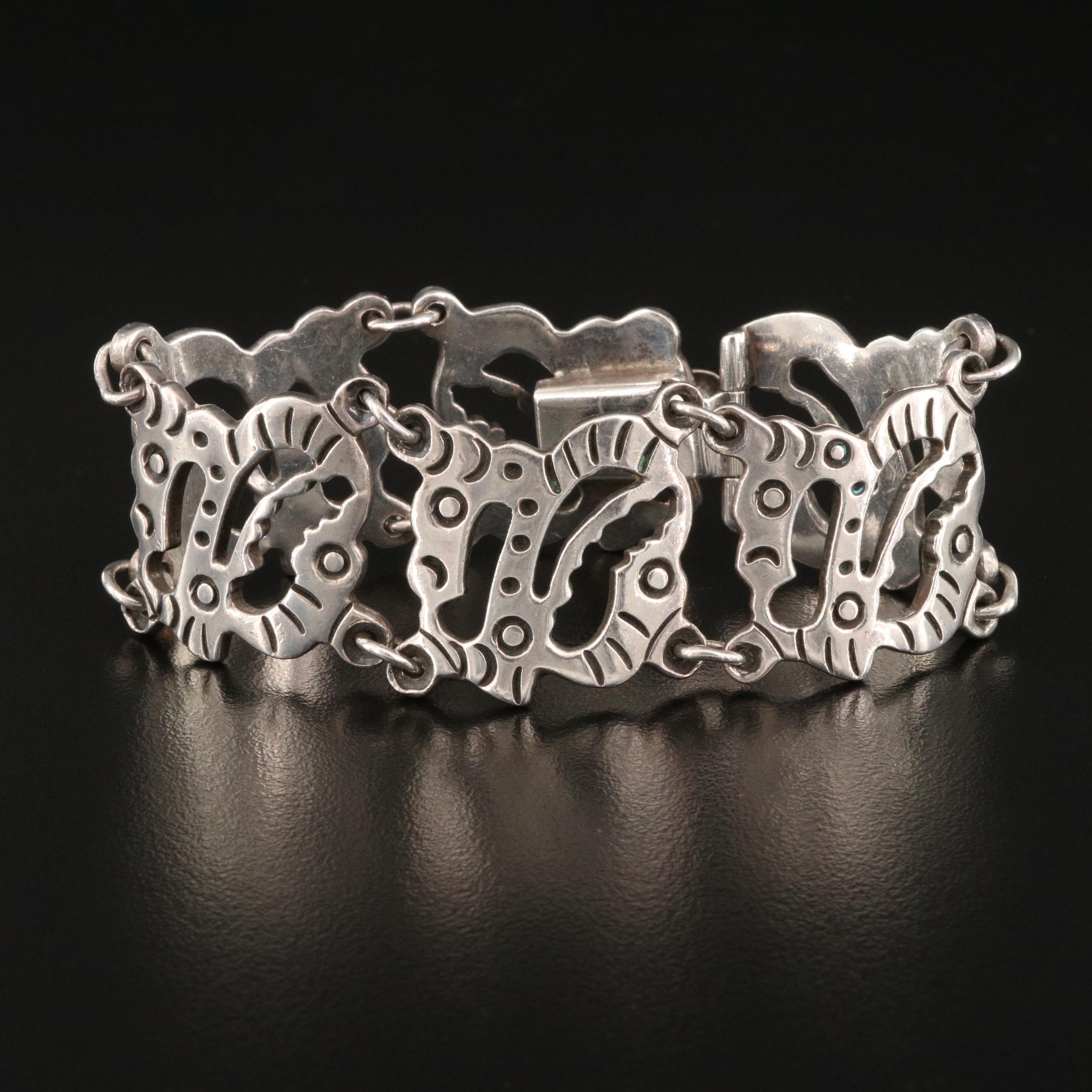 Vintage Sterling Silver Link Bracelet