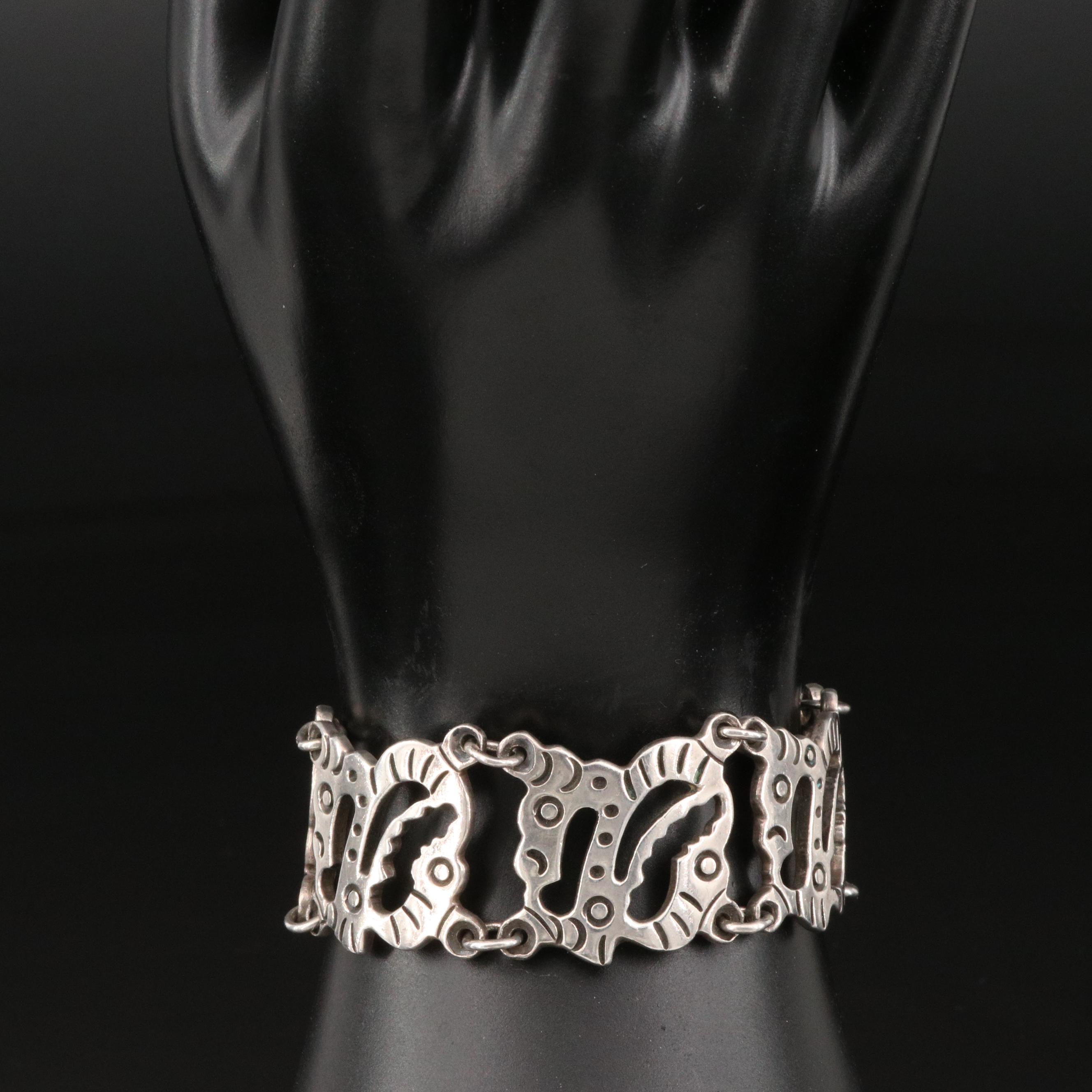 Vintage Sterling Silver Link Bracelet