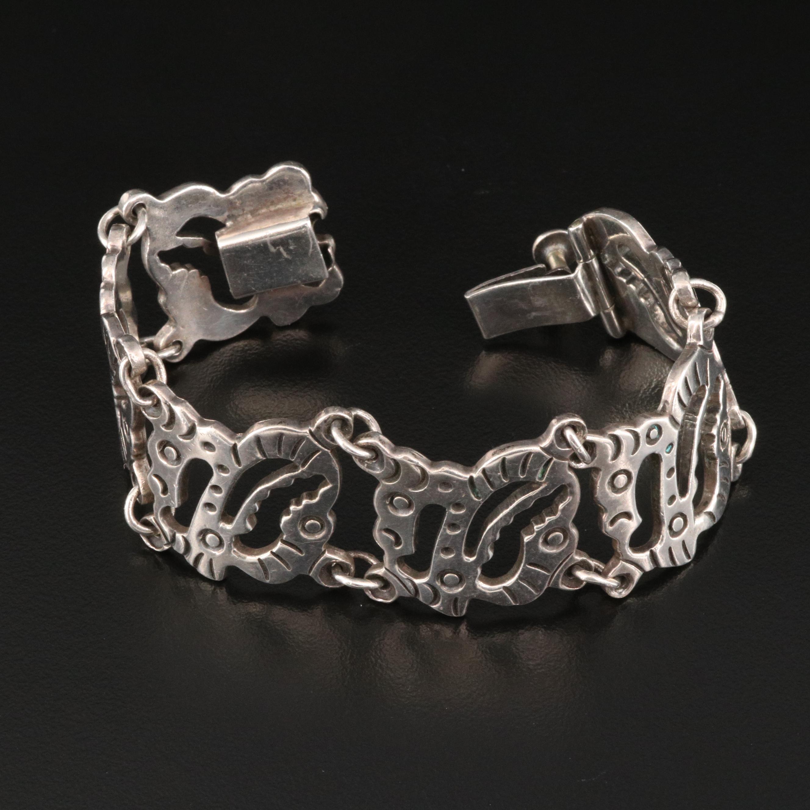 Vintage Sterling Silver Link Bracelet