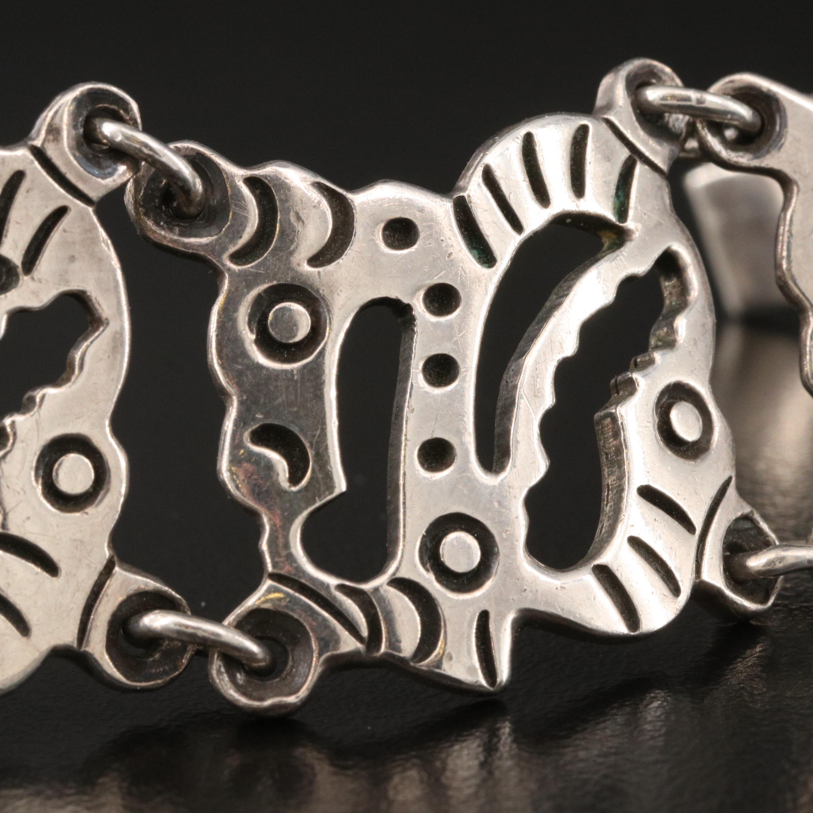 Vintage Sterling Silver Link Bracelet