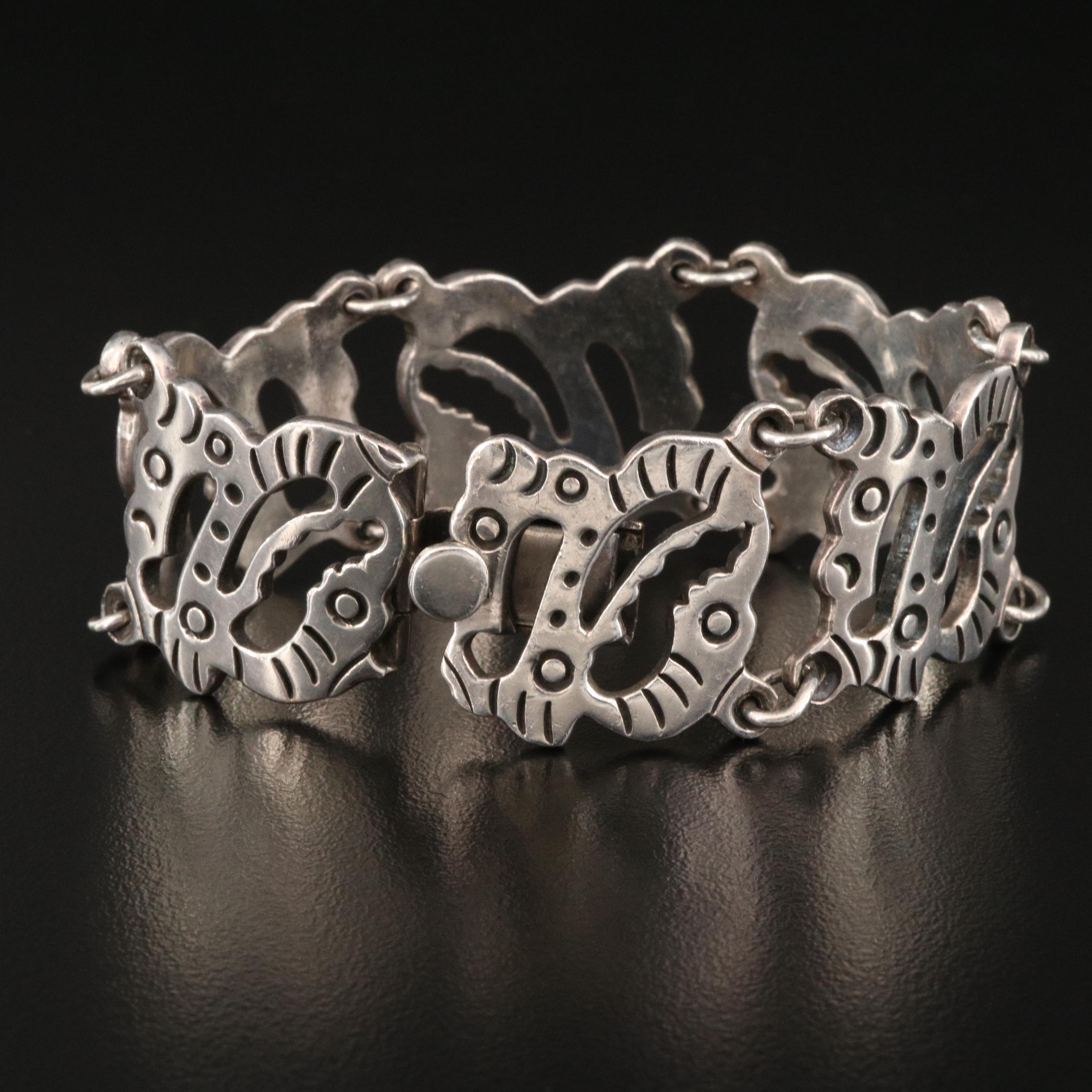 Vintage Sterling Silver Link Bracelet