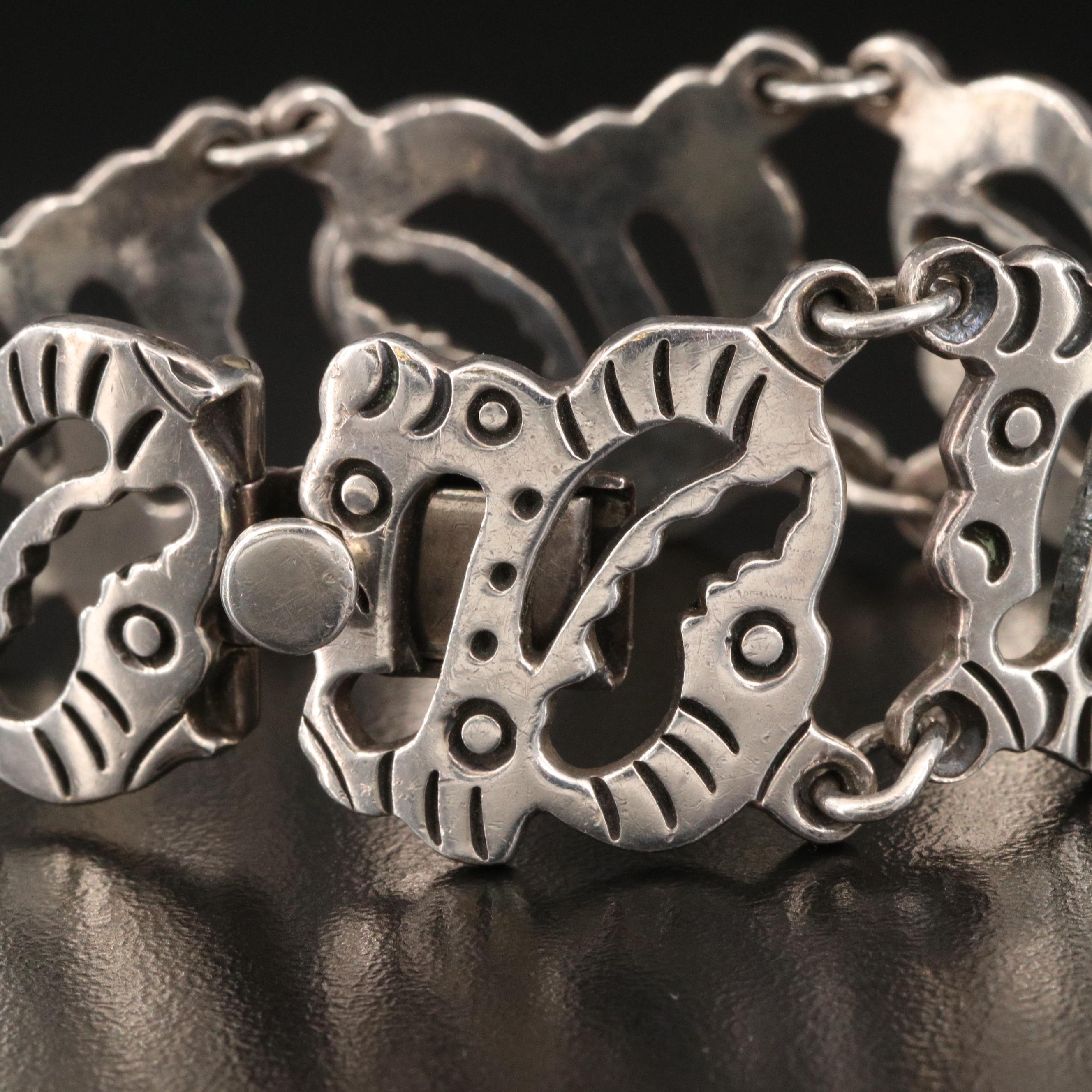 Vintage Sterling Silver Link Bracelet