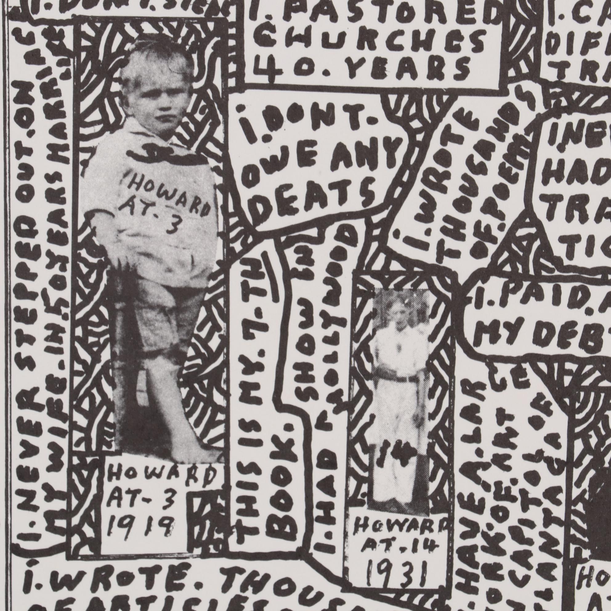 Lithograph after Howard Finster "Who is Howard Finster?" Circa 1991