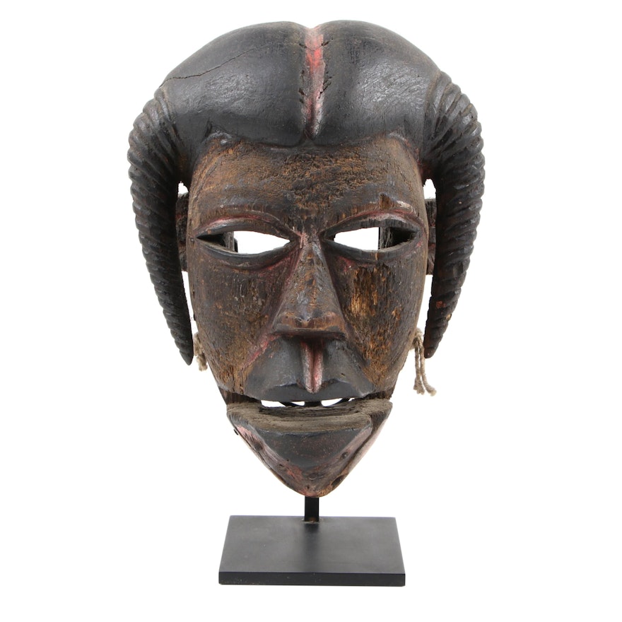 Ogoni Articulated Polychrome Wood Mask, West Africa