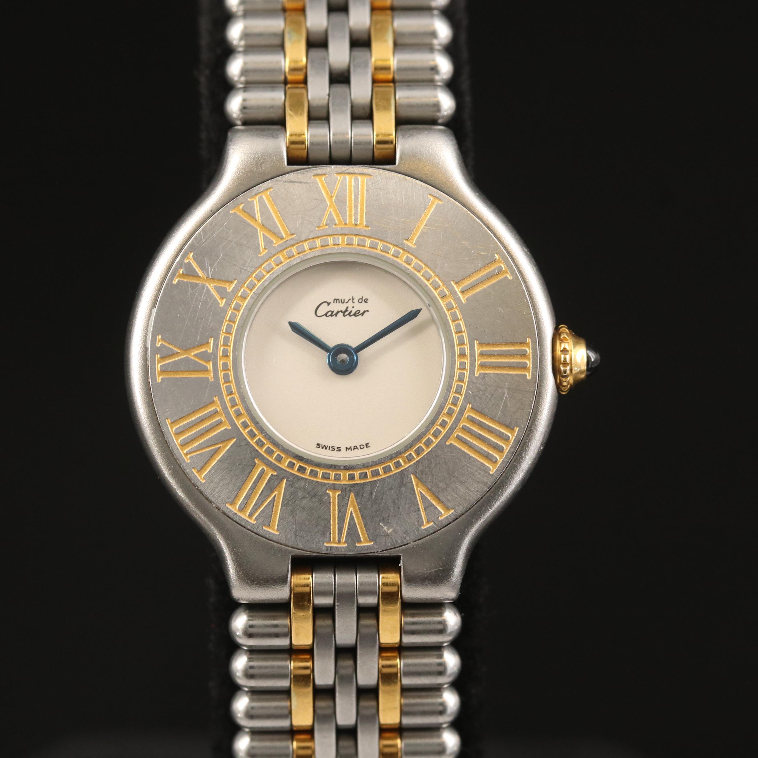 Cartier Must de Cartier "21" Stainless Steel and 18K Gold Quartz Watch