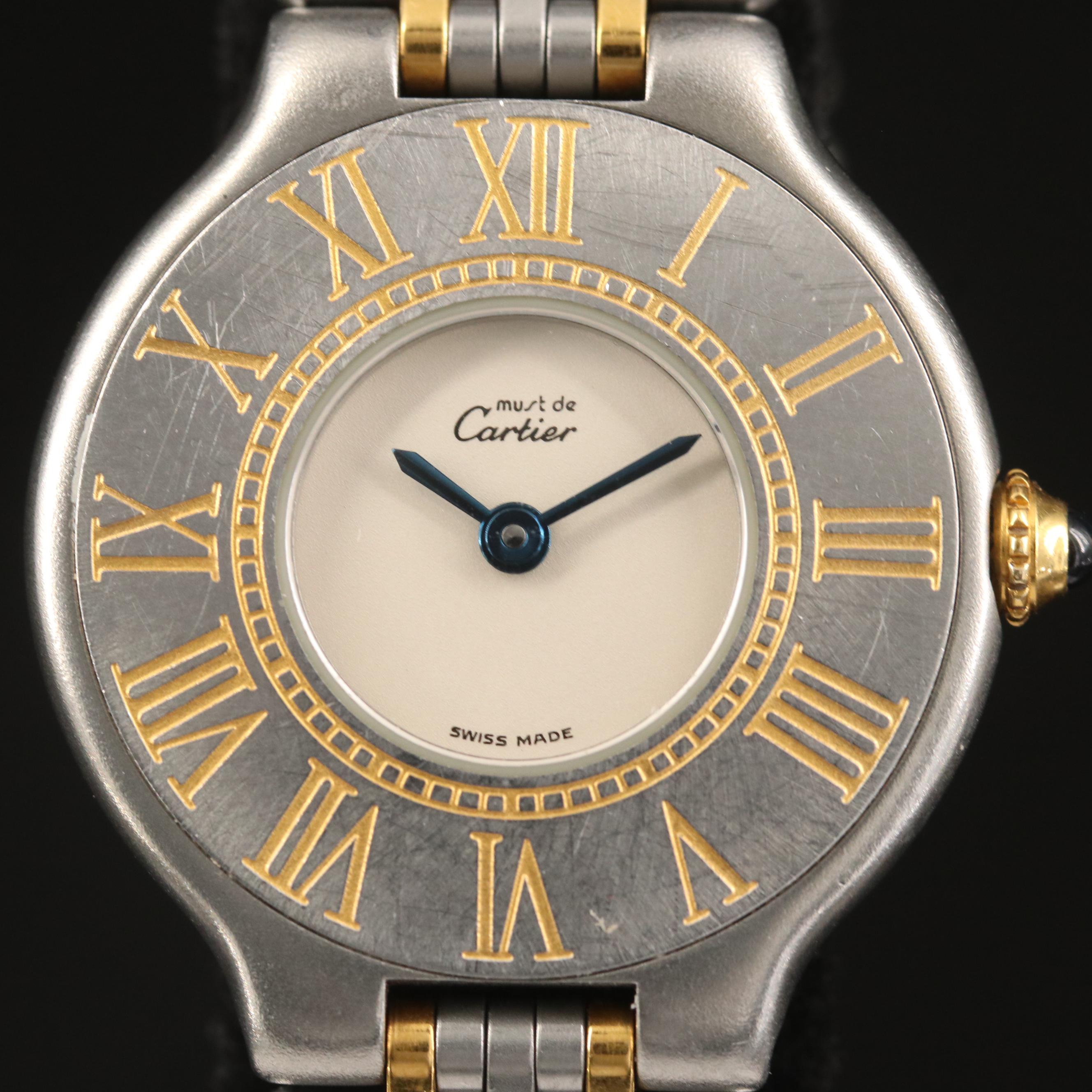 Cartier Must de Cartier "21" Stainless Steel and 18K Gold Quartz Watch