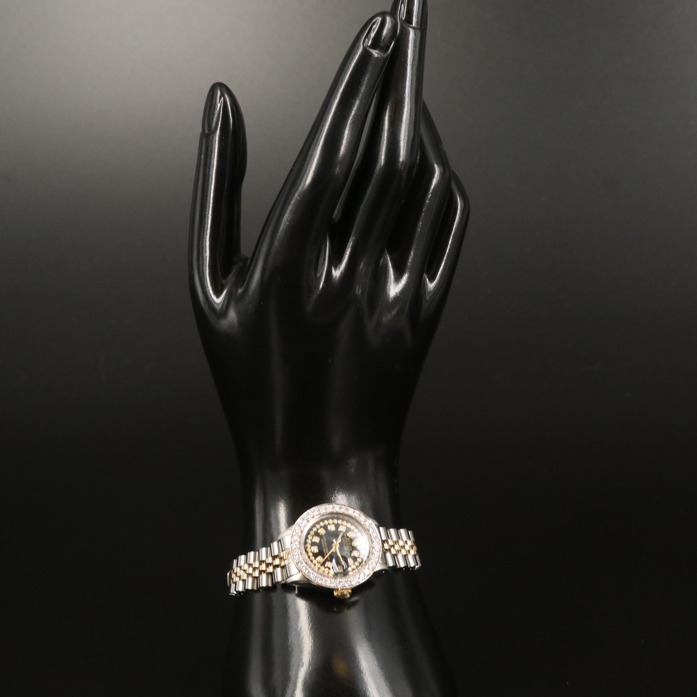 1978  Rolex Datejust 14K Gold and Stainless Steel 1.50 CTW Diamond  Watch