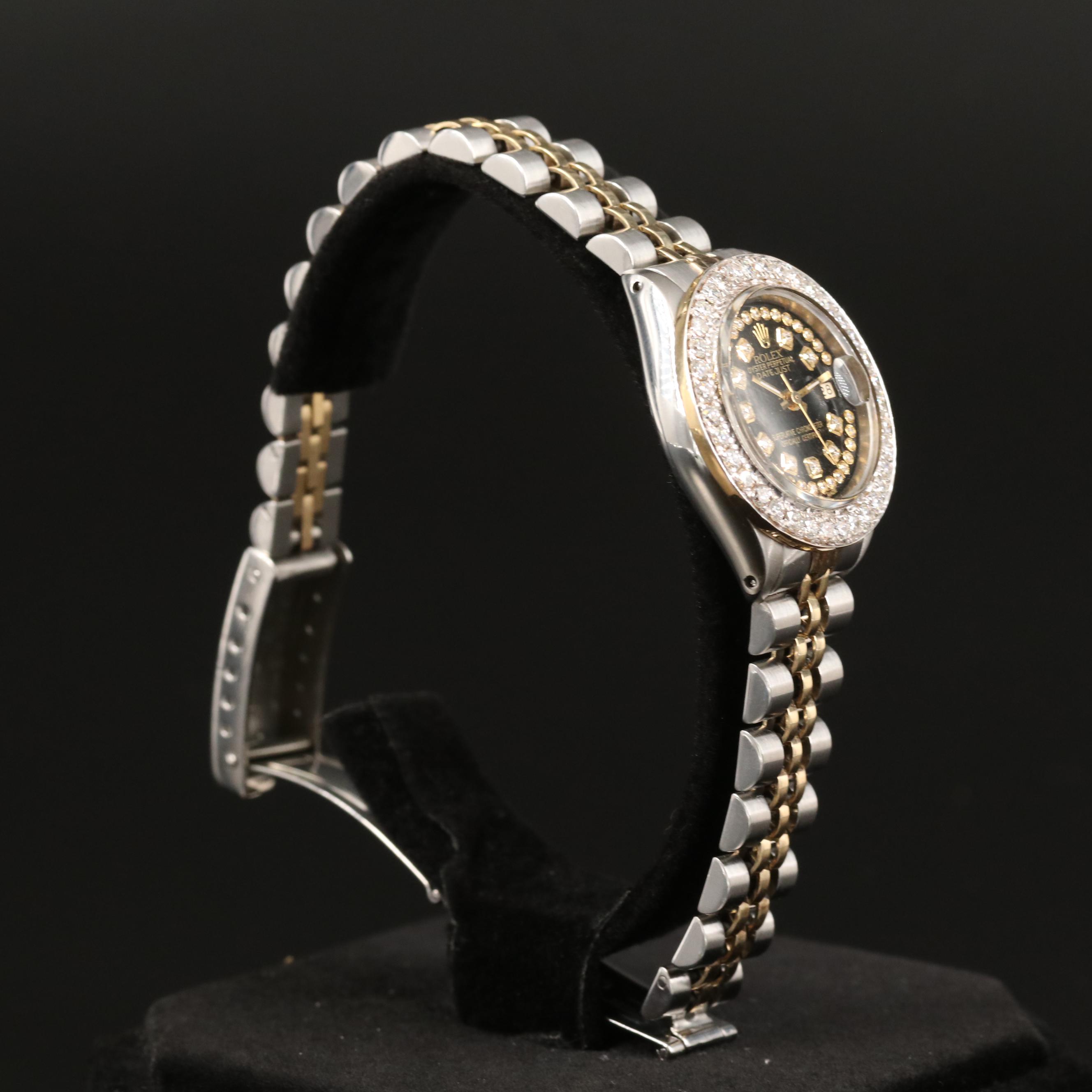 1978  Rolex Datejust 14K Gold and Stainless Steel 1.50 CTW Diamond  Watch