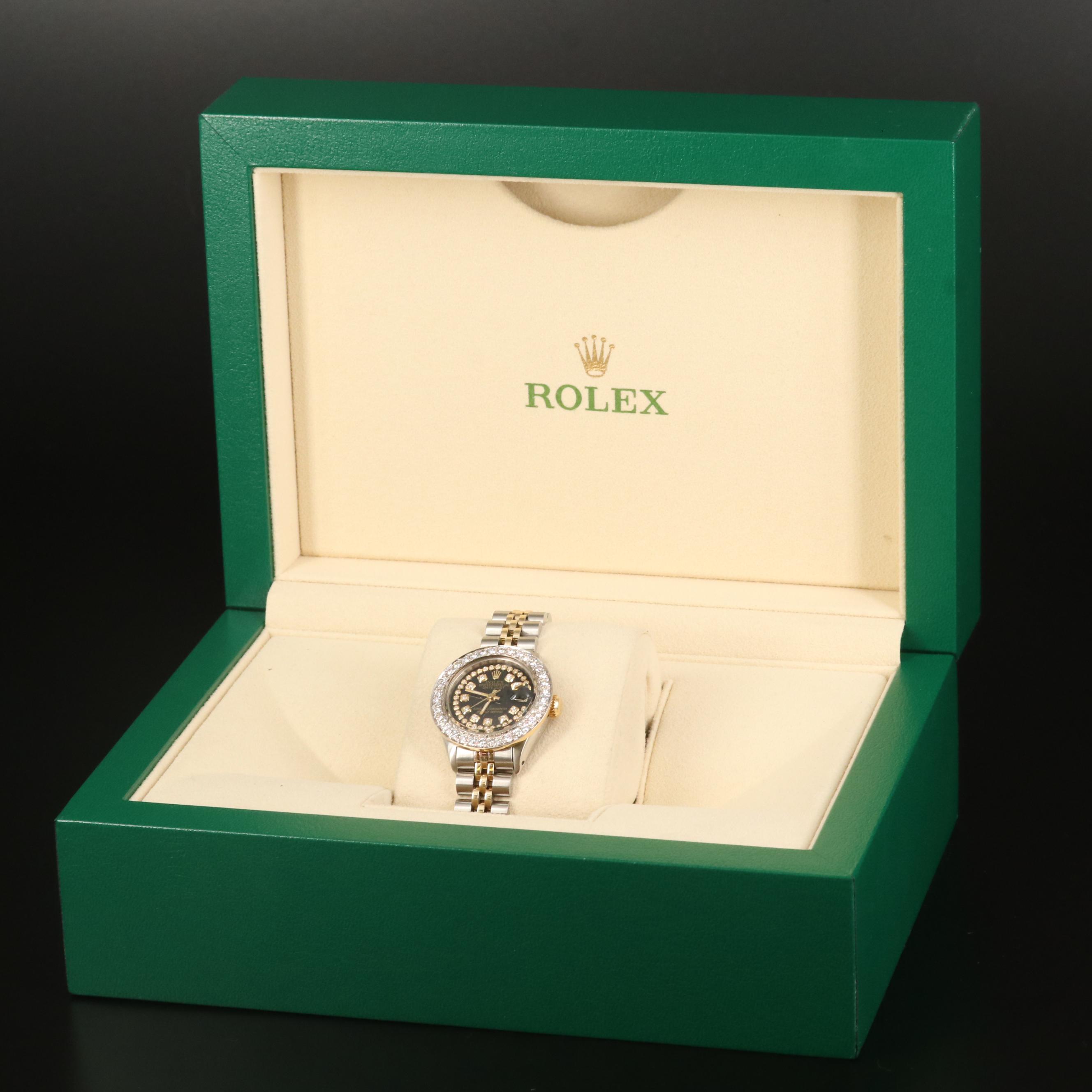 1978  Rolex Datejust 14K Gold and Stainless Steel 1.50 CTW Diamond  Watch